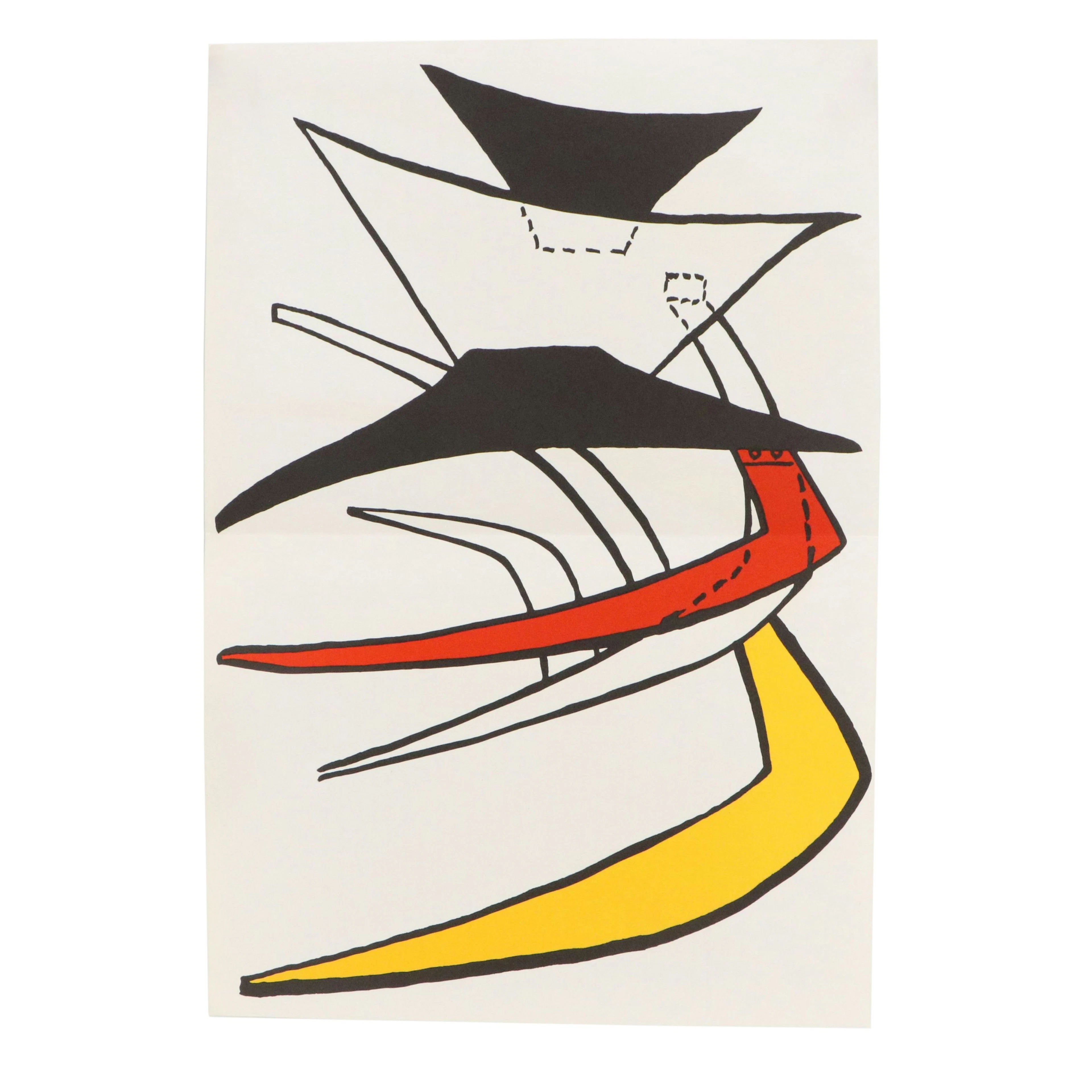 Alexander Calder Double-Page Color Lithograph for "Derrière le Miroir," 1963