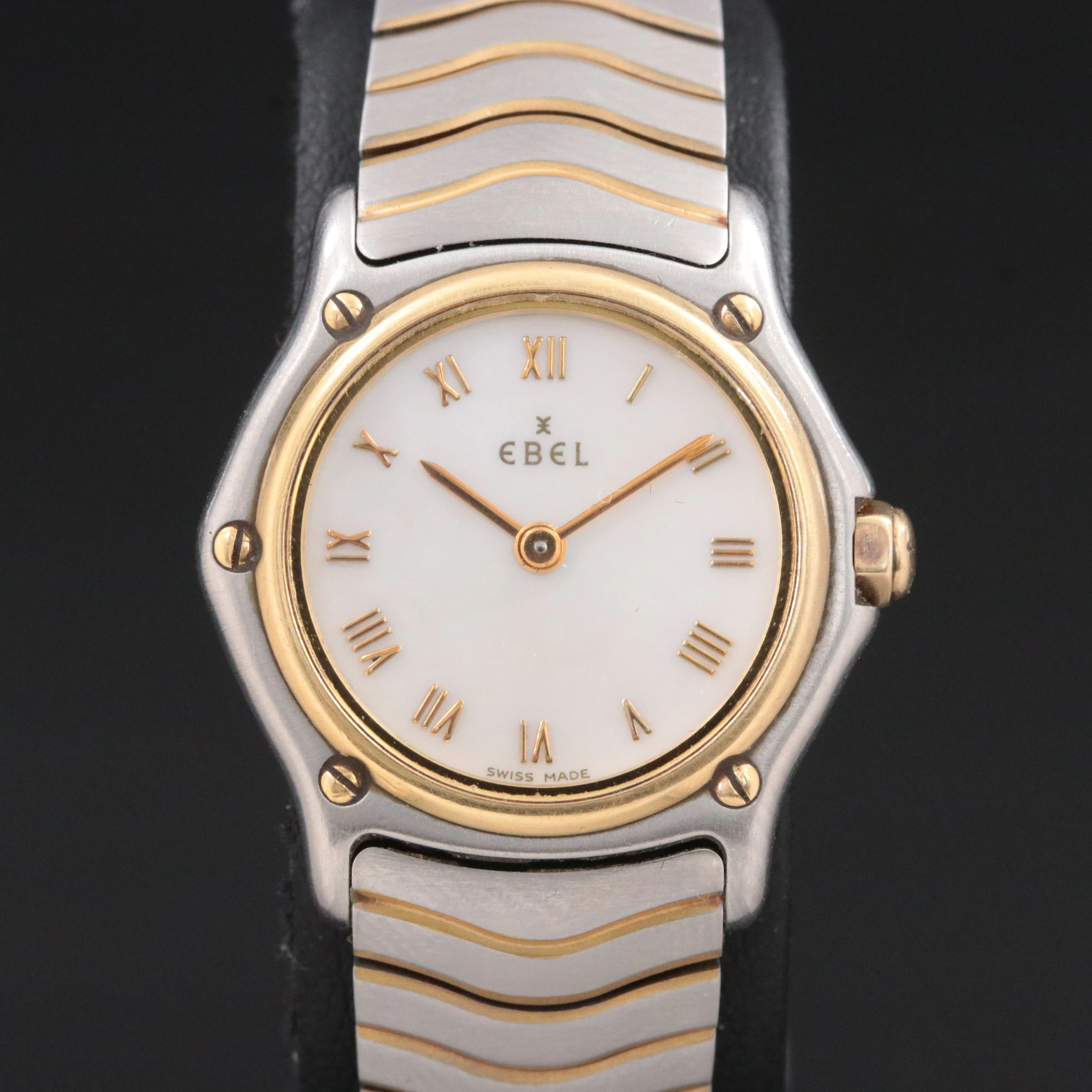 Ebel Gold & Steel Mother - of - Pearl Classic Wave Quartz Watch