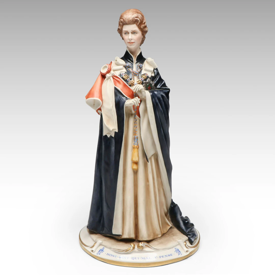 Capodimonte Queen Elizabeth II Porcelain Figurine