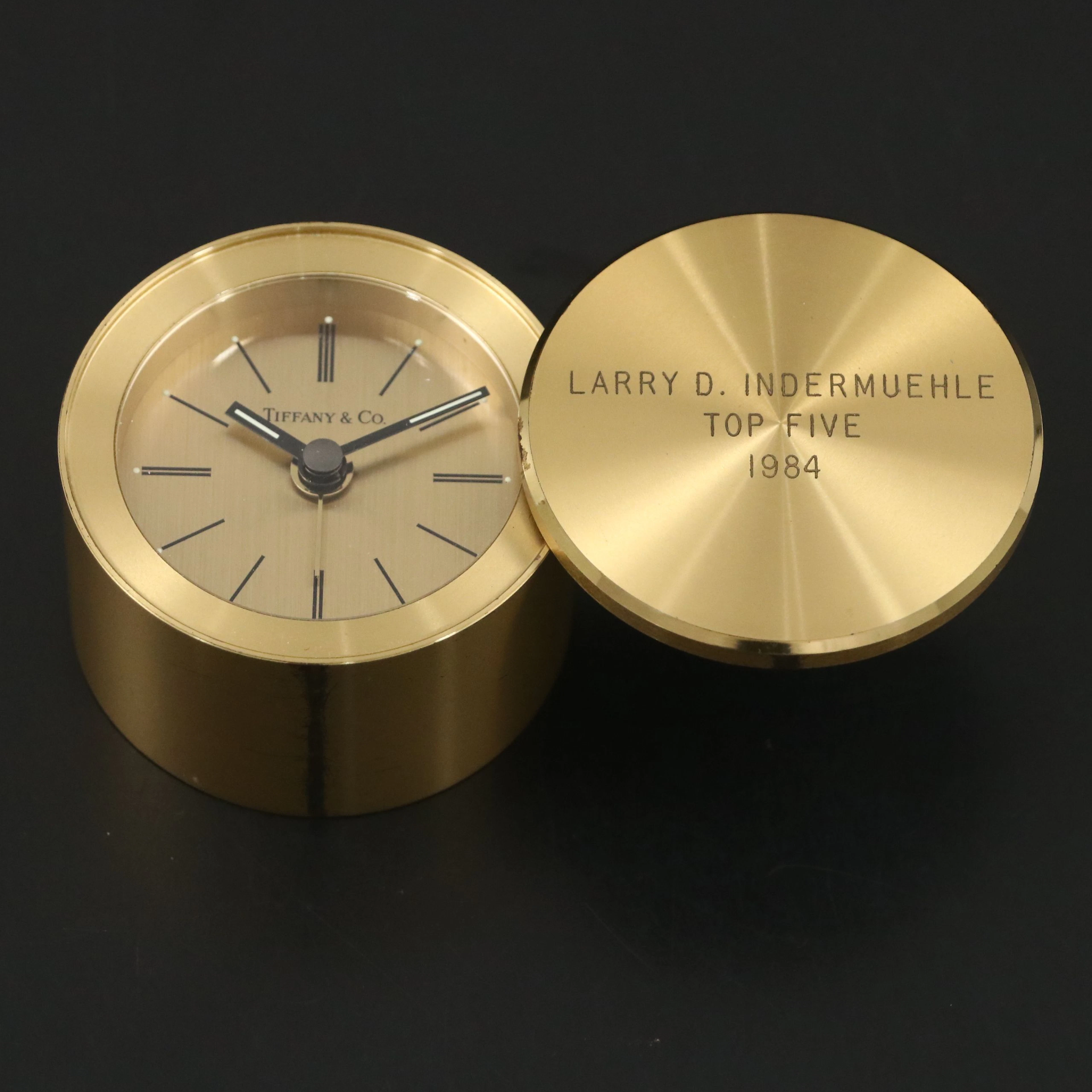 Tiffany & Co. Brass Travel Alarm Clock