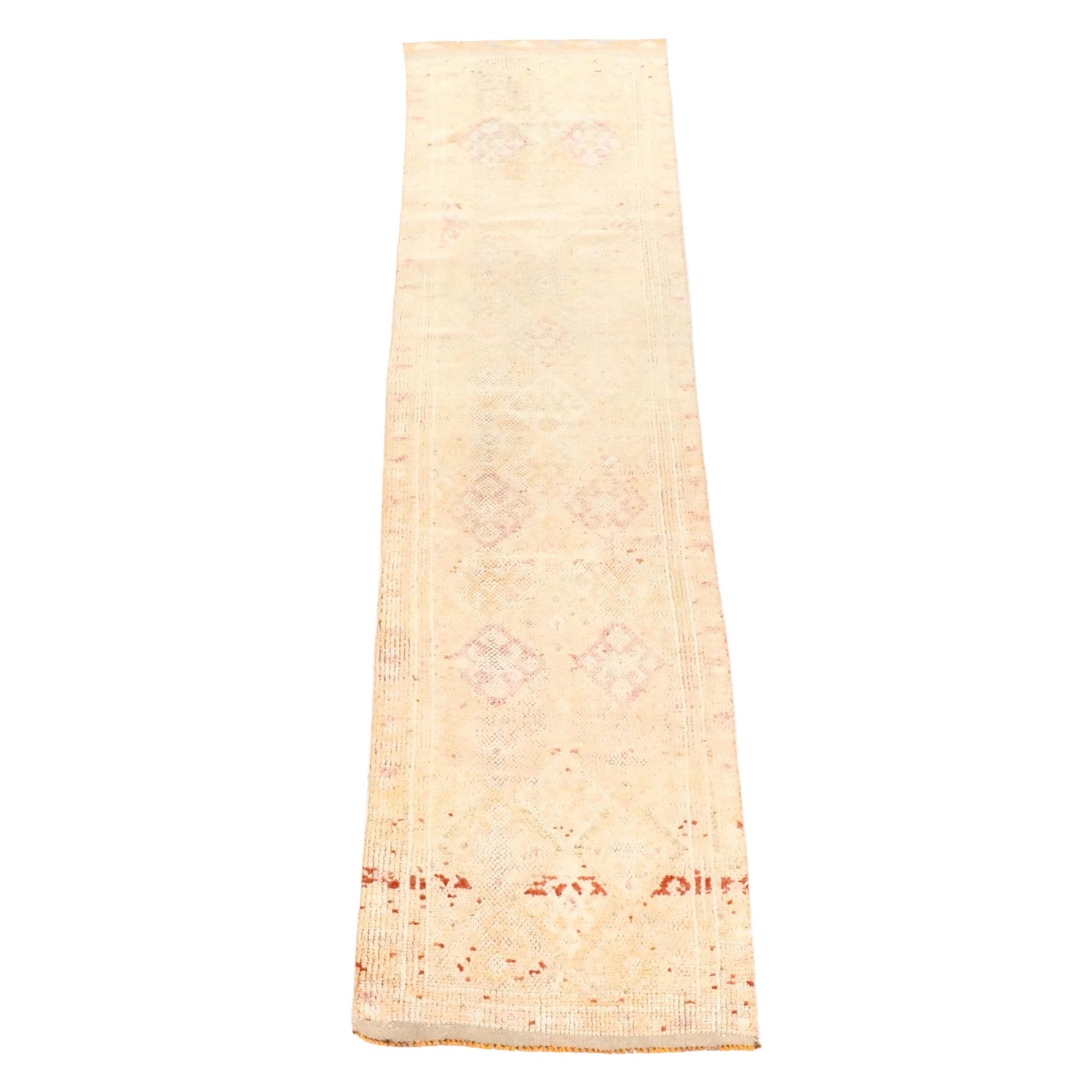 2'9 x 11'6 Hand-Knotted Turkish Bergama Carpet Runner