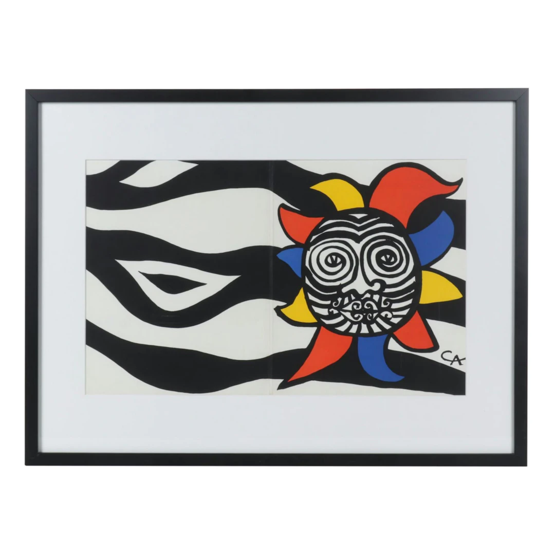 Alexander Calder Double-Page Color Lithograph for "Derrière le Miroir," 1966