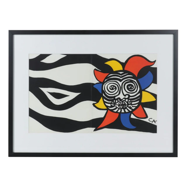 Alexander Calder Double-Page Color Lithograph for "Derrière le Miroir," 1966