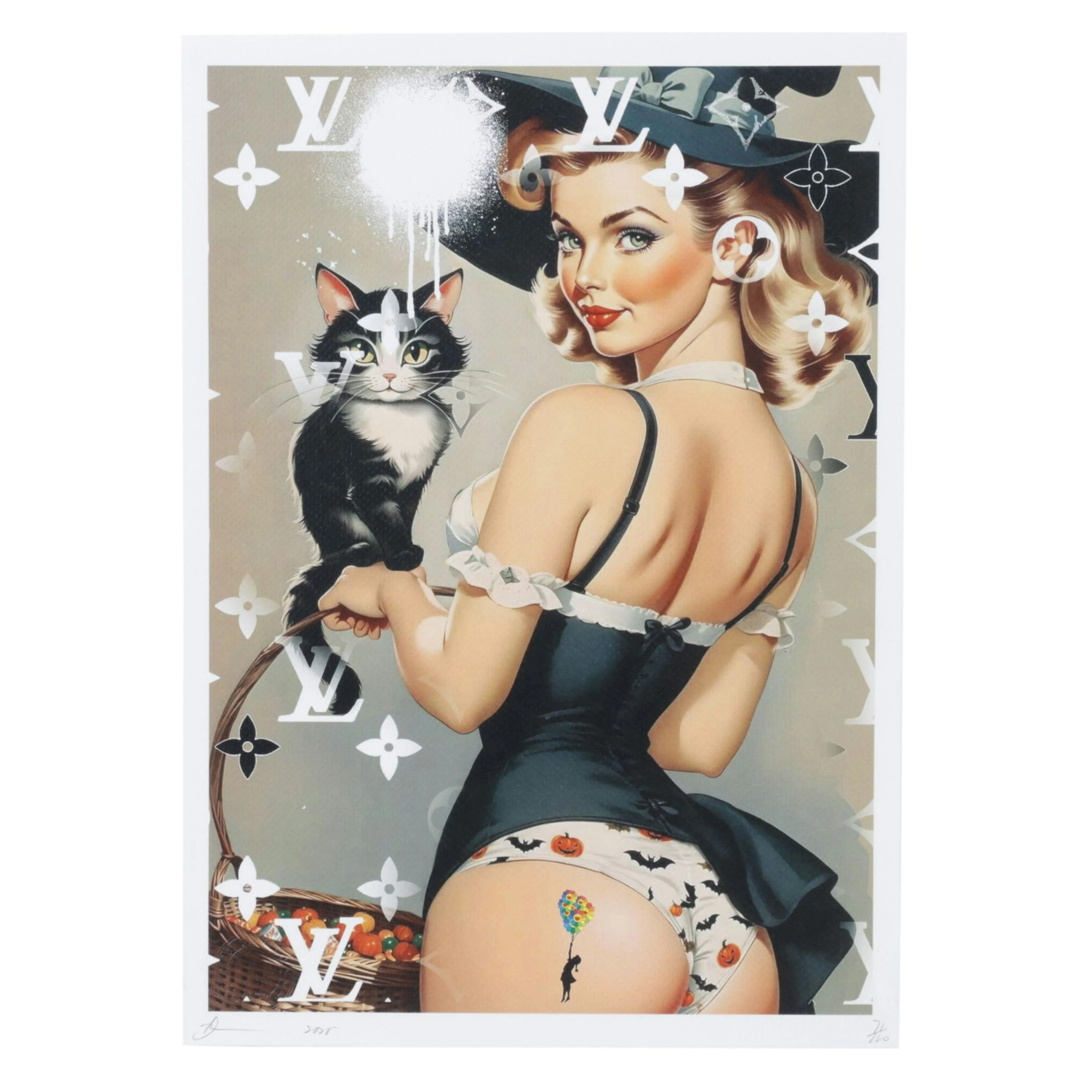 Death NYC Pop Art Graphic Print Homage to Louis Vuitton x Halloween, 2025