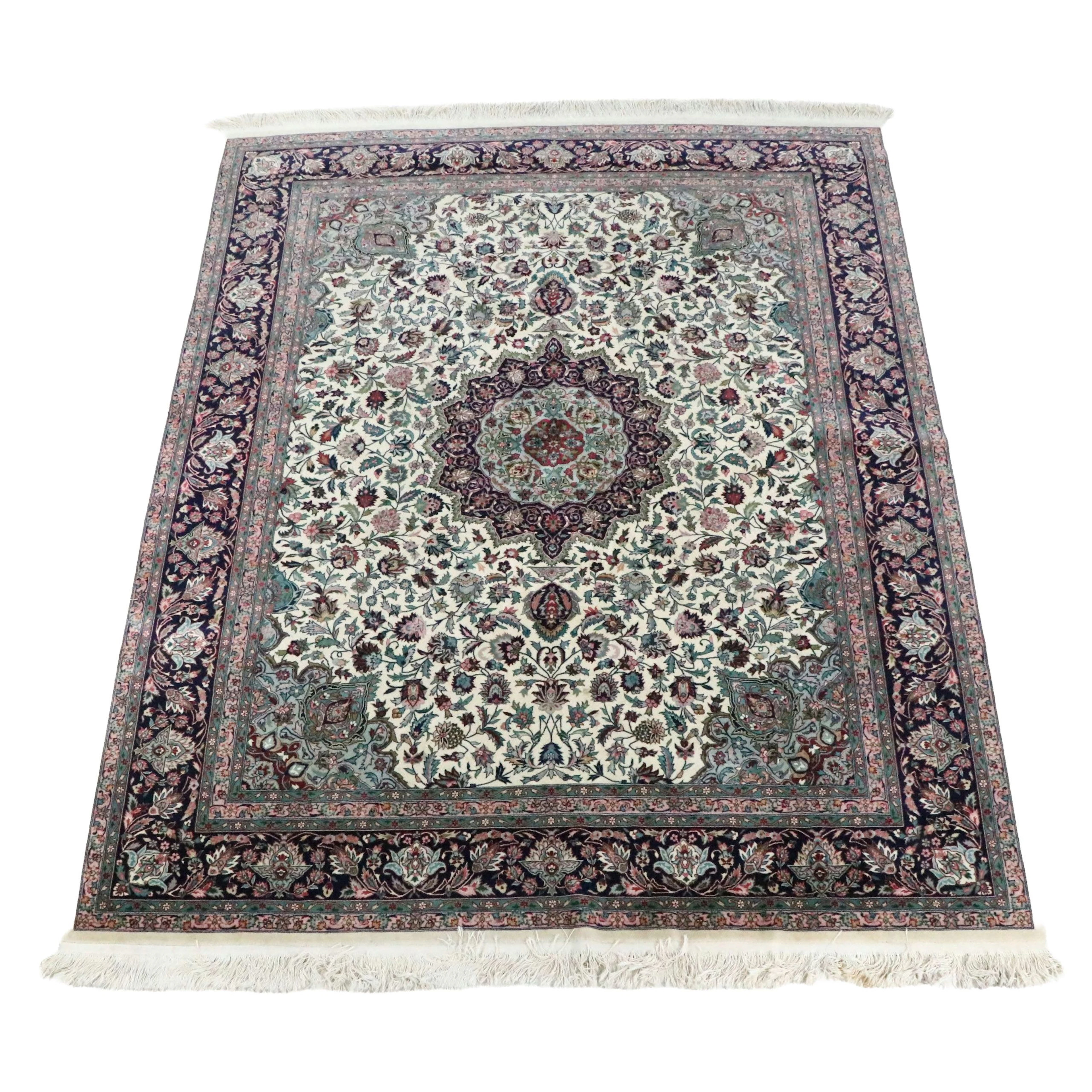8'1 x 10'11 Hand-Knotted Persian Ahar Style Area Rug