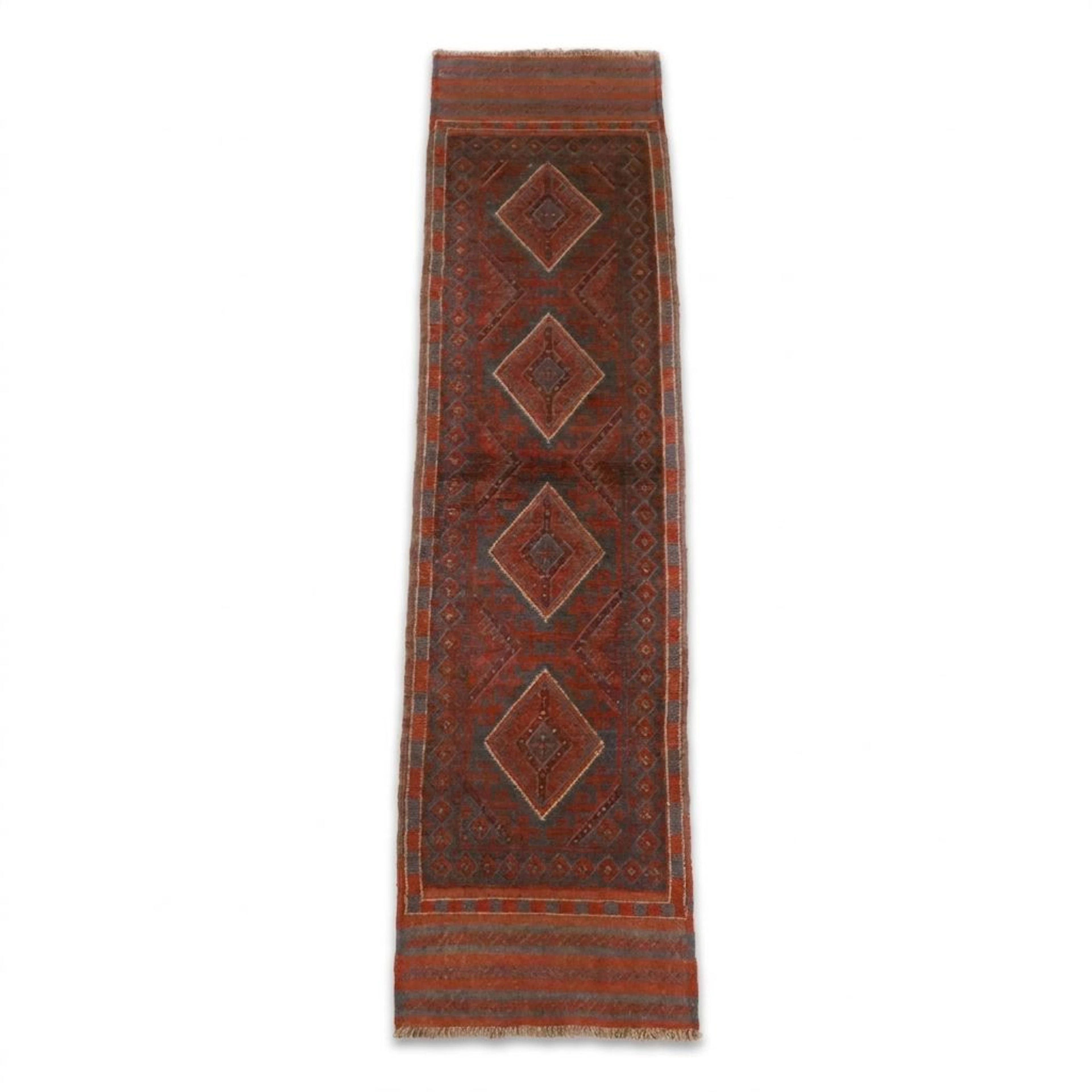 2'1 x 8'3 Handwoven Afghan Mashwani Carpet Runner