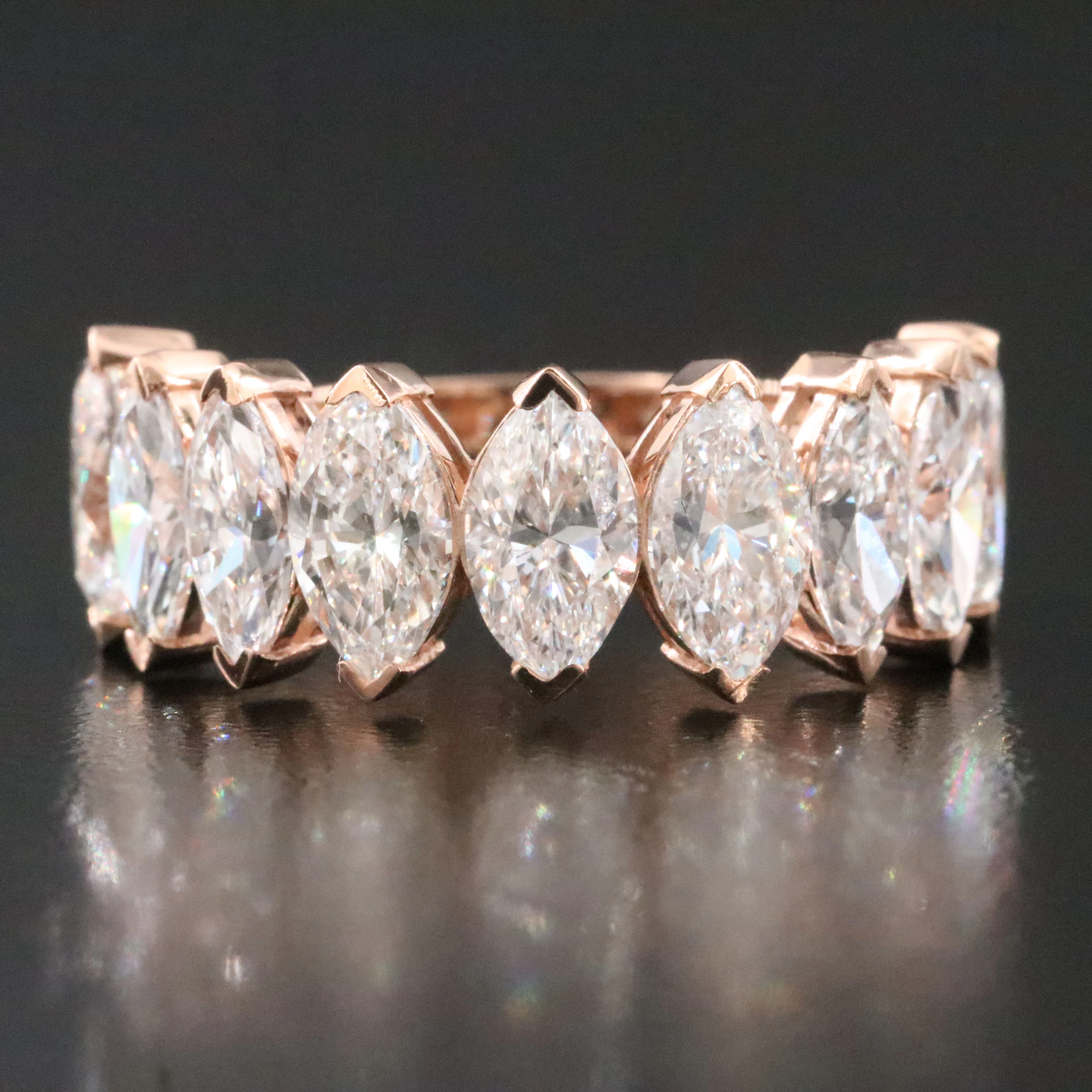 14K Rose Gold 3.59 CTW Lab Grown Diamond Ring