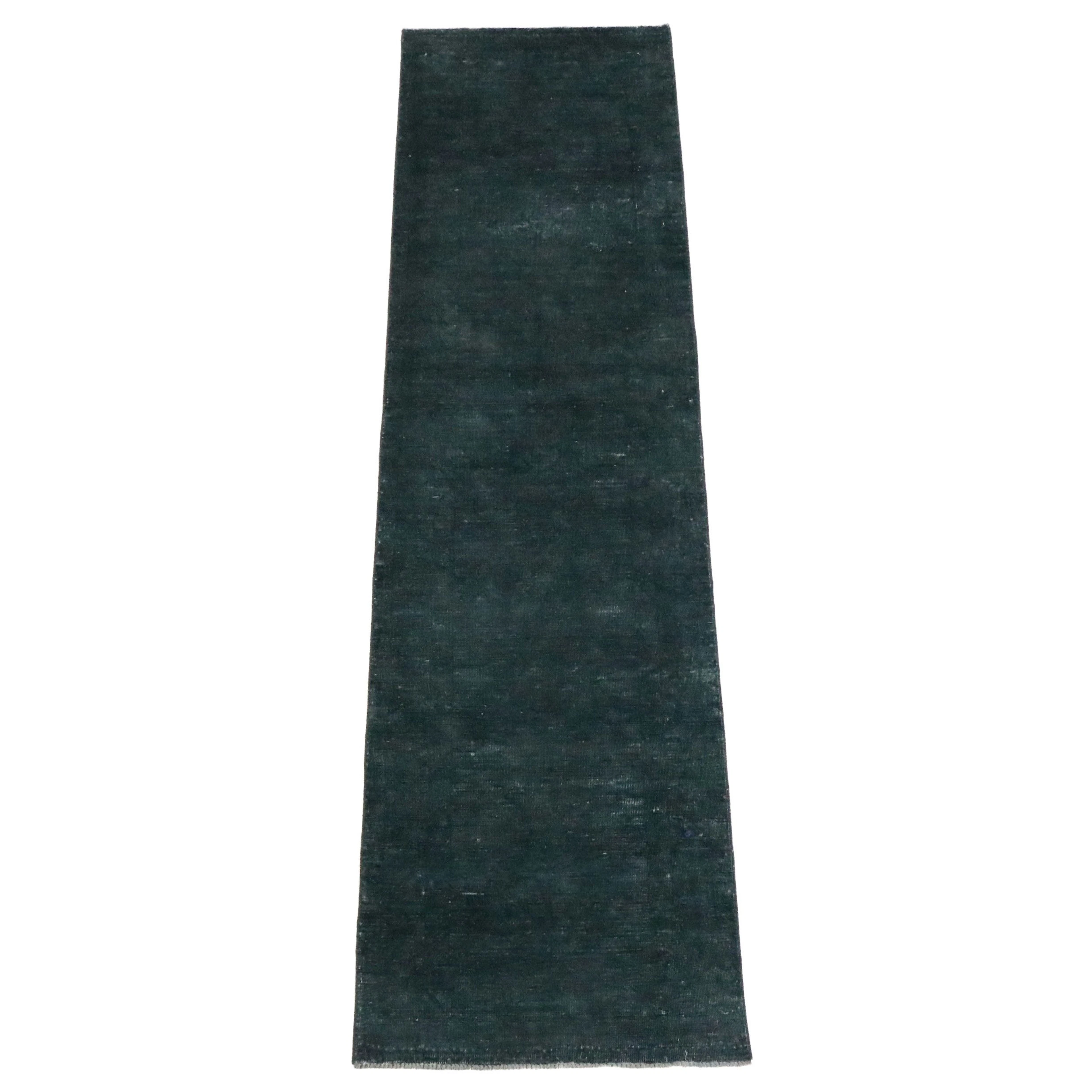 2'6 x 9'7 Hand-Knotted Turkish Overdyed Carpet Runner