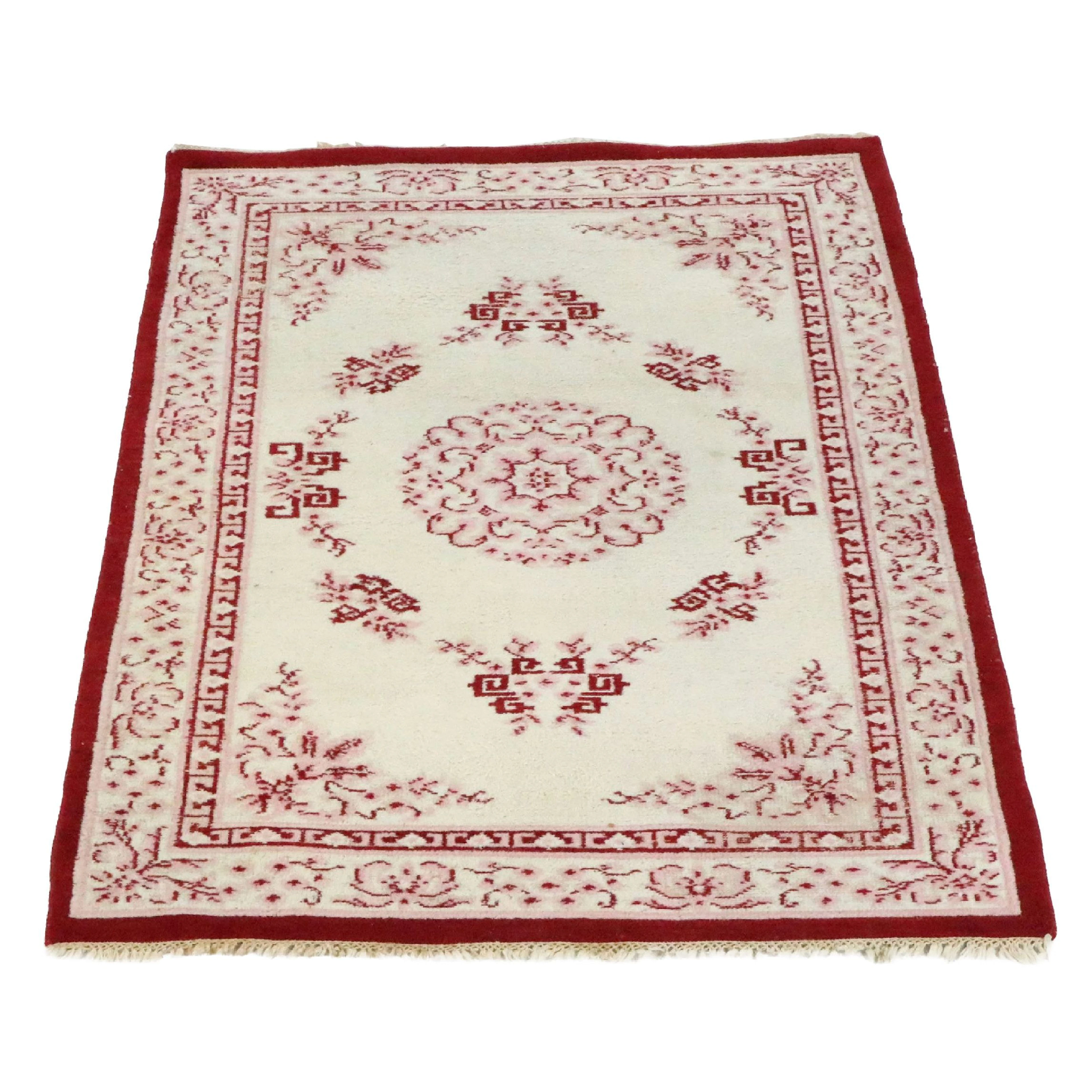 5'8 x 8'7 Hand-Knotted Indo-Chinese Style Area Rug