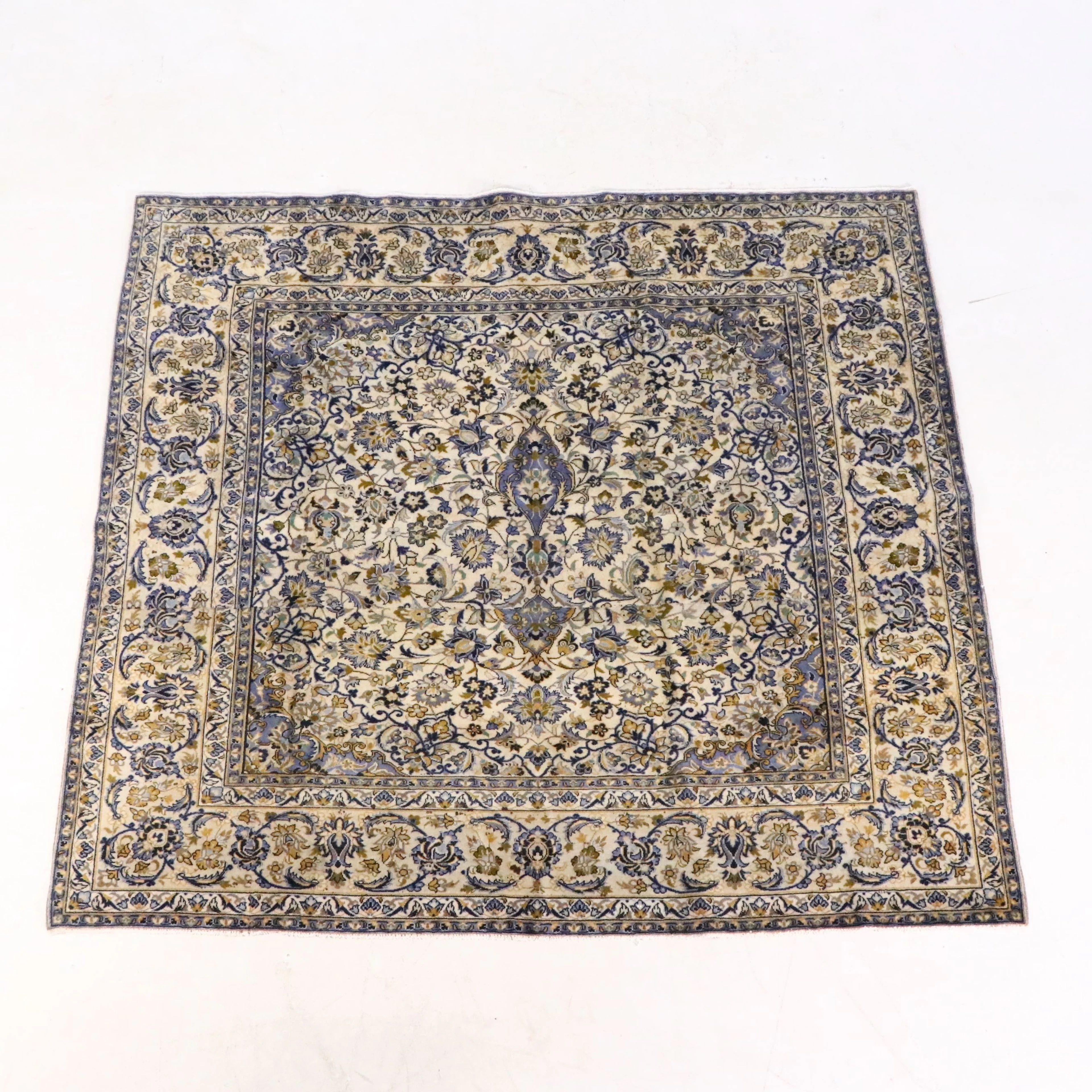 8'5 x 7'8 Hand-Knotted Persian Nain Style Carpet Runner