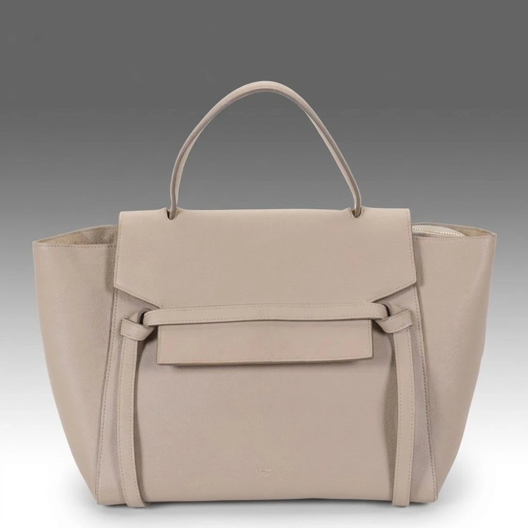 Céline Micro Belt Two-Way Bag in Desert Beige Grained Calfskin Leather
