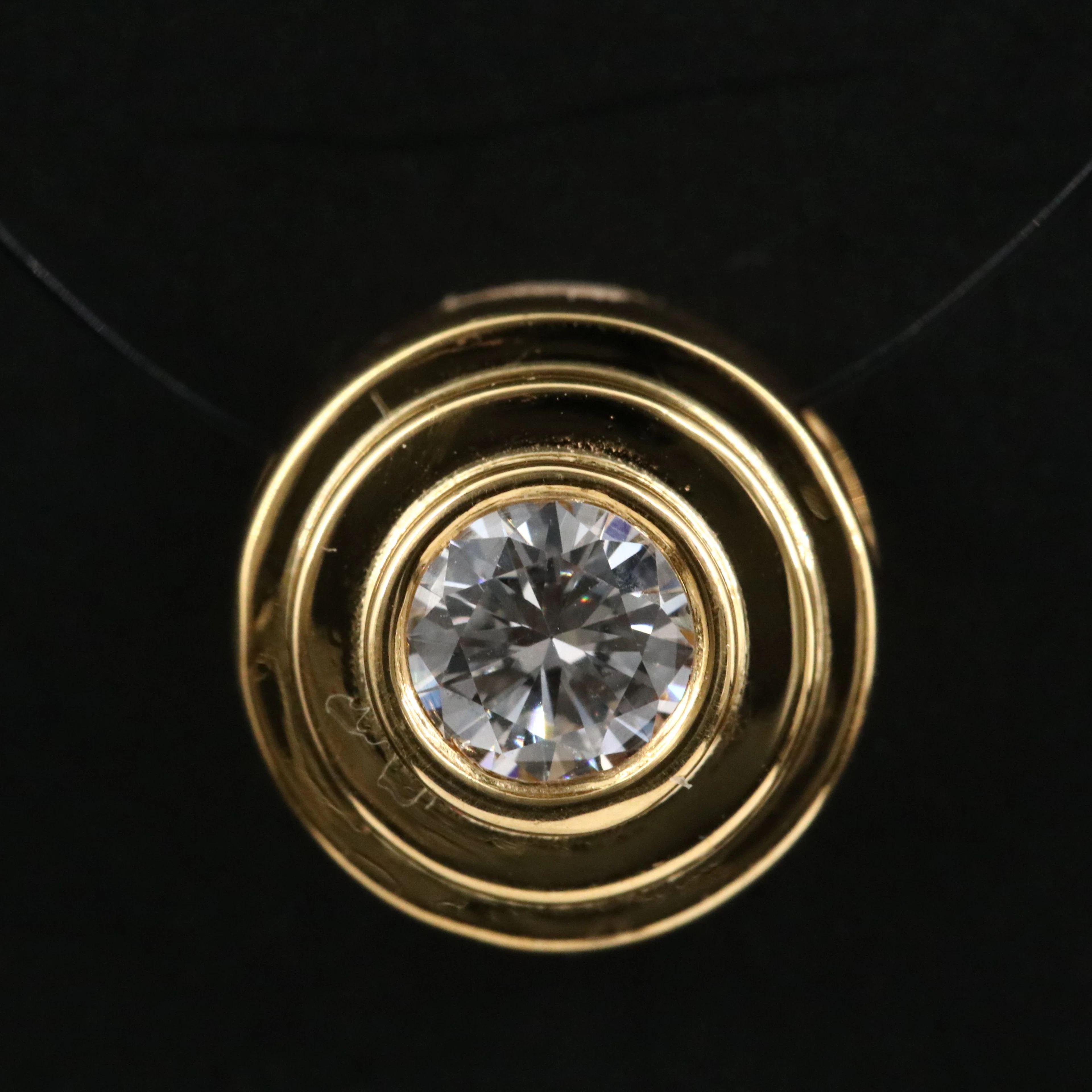18K 0.43 CT Diamond Solitaire Pendant