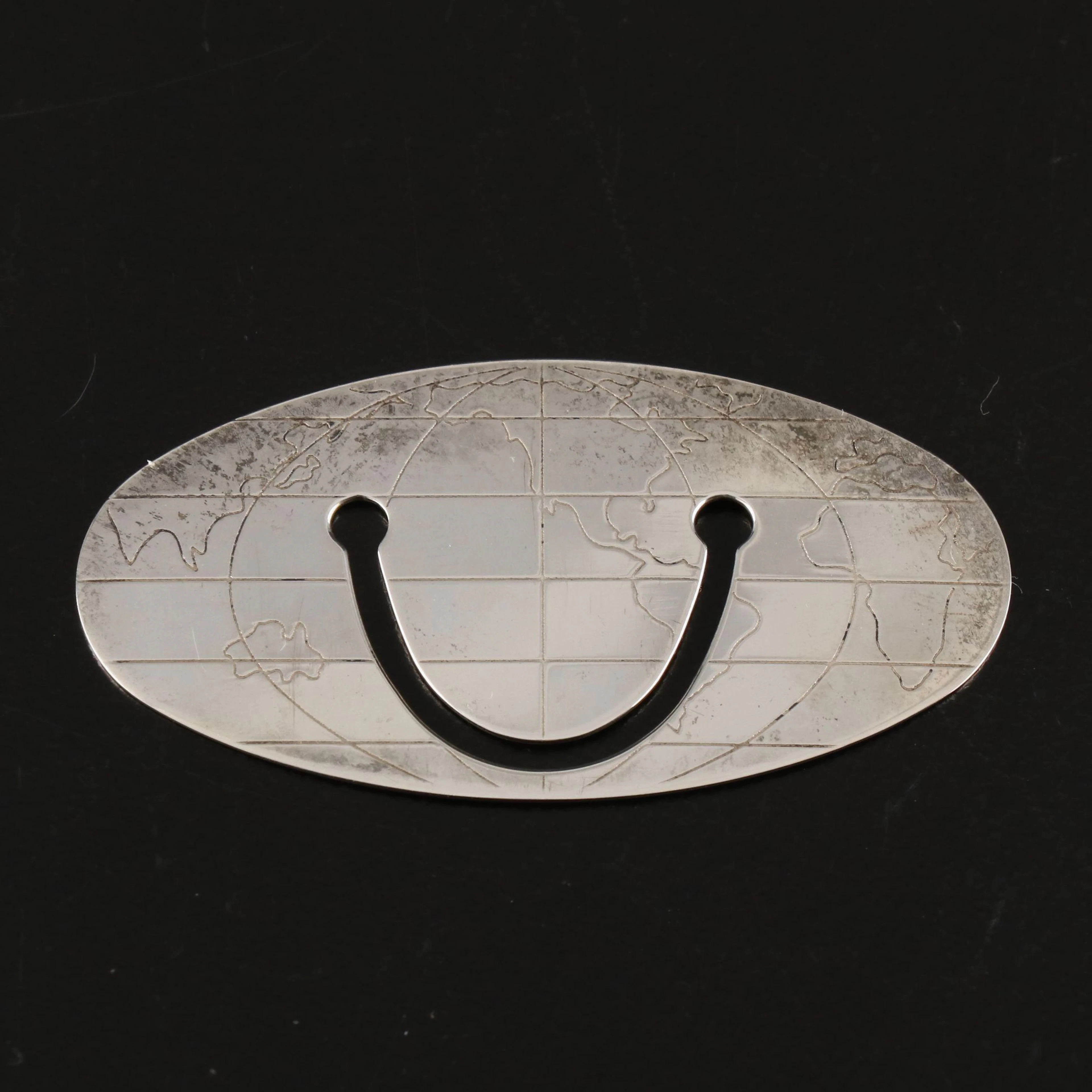 Tiffany & Co. Sterling Silver Globe Bookmark, Late 20th Century