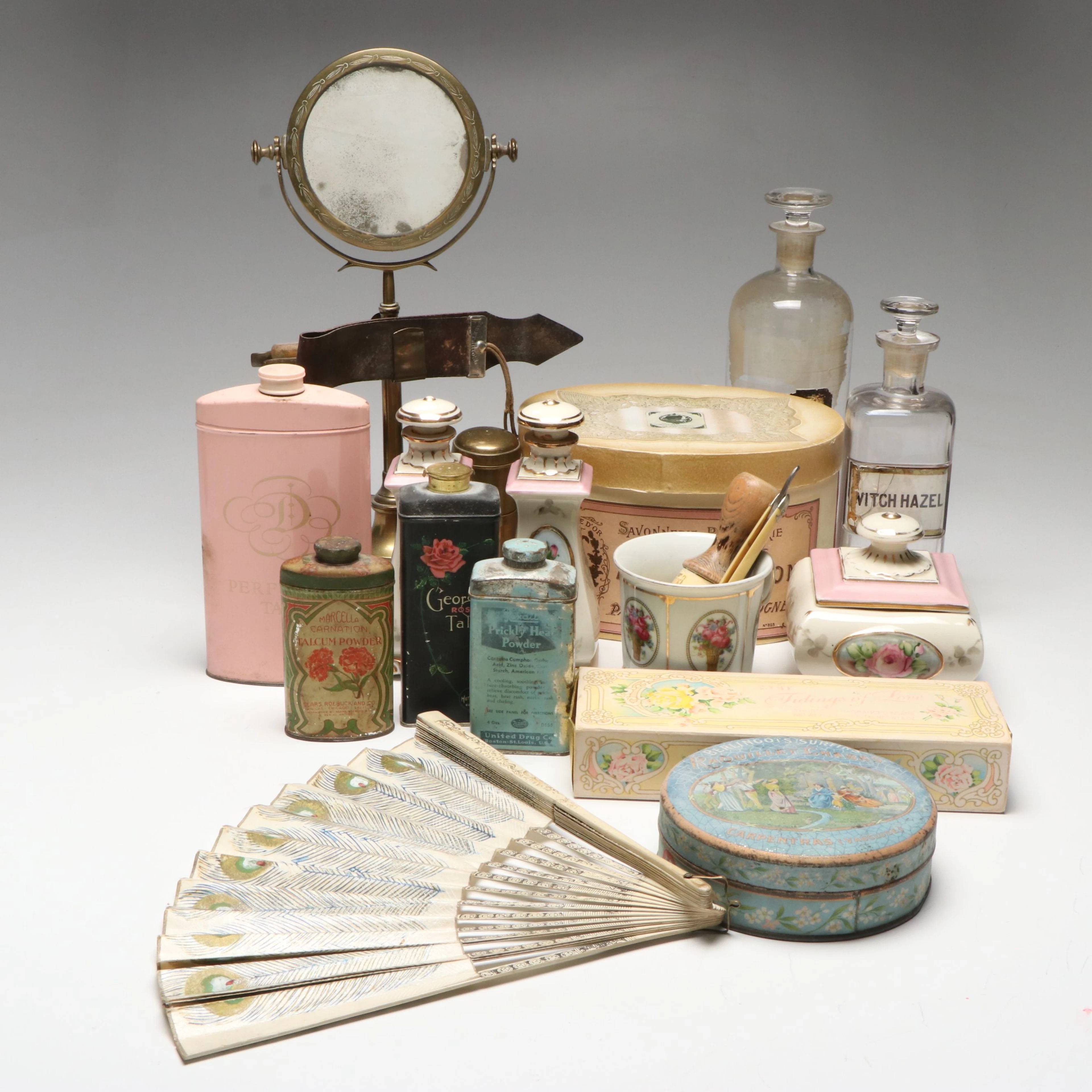 Shaving Stand and Vanity Accessories, Mid-20th Century