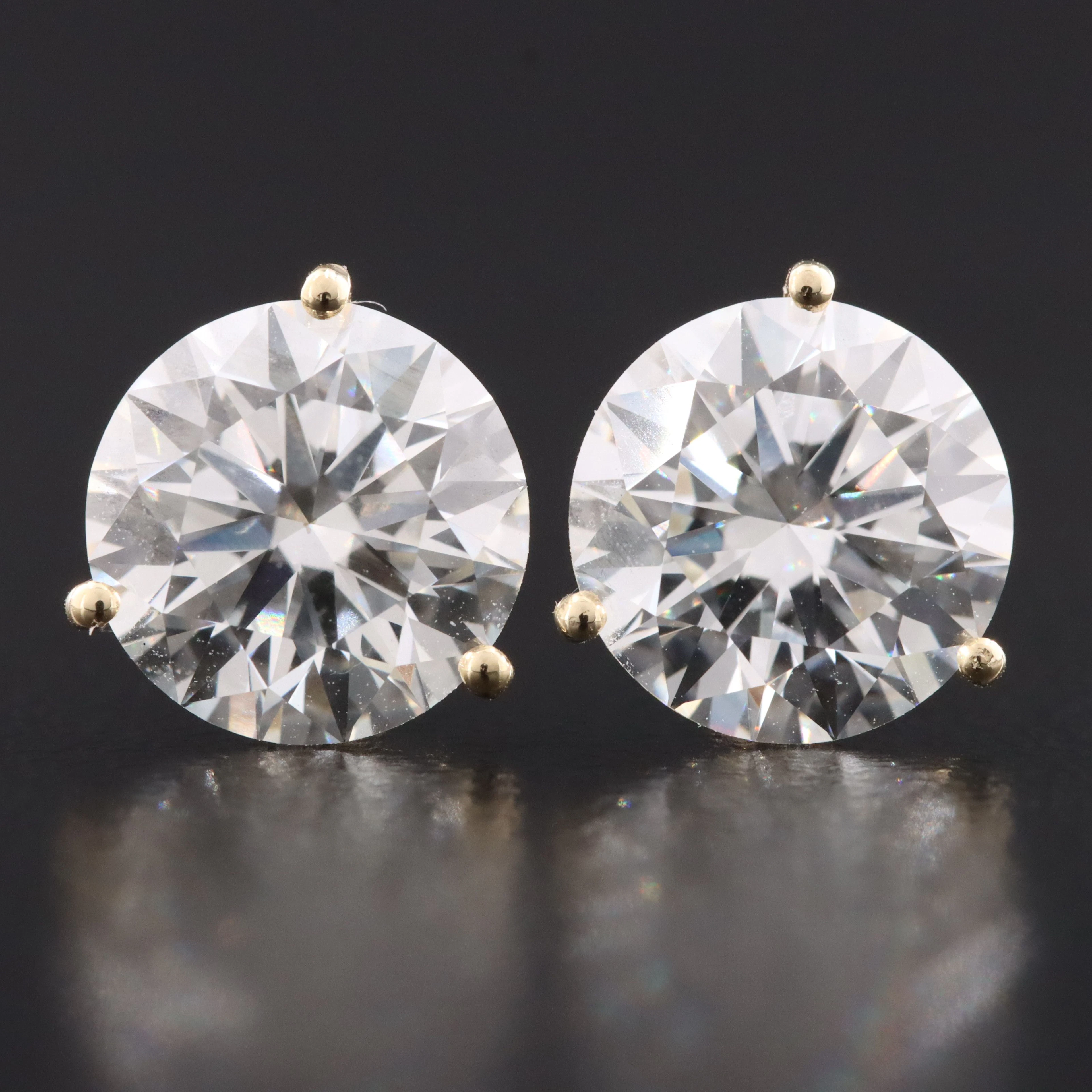 14K 4.10 CTW Lab Grown Diamond Earrings with IGI Reports
