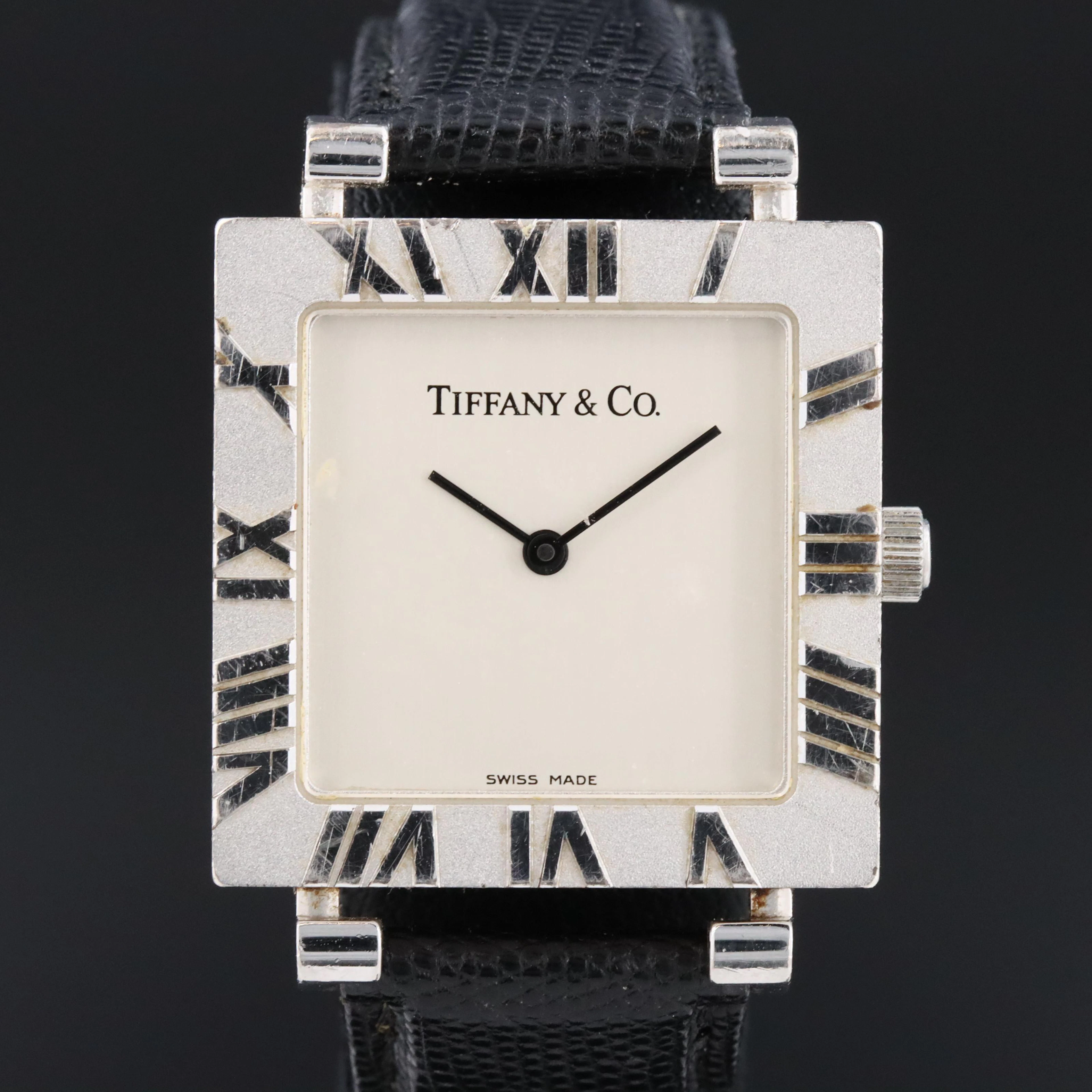 Tiffany & Co Atlas Sterling Silver Swiss Quartz Watch M3640