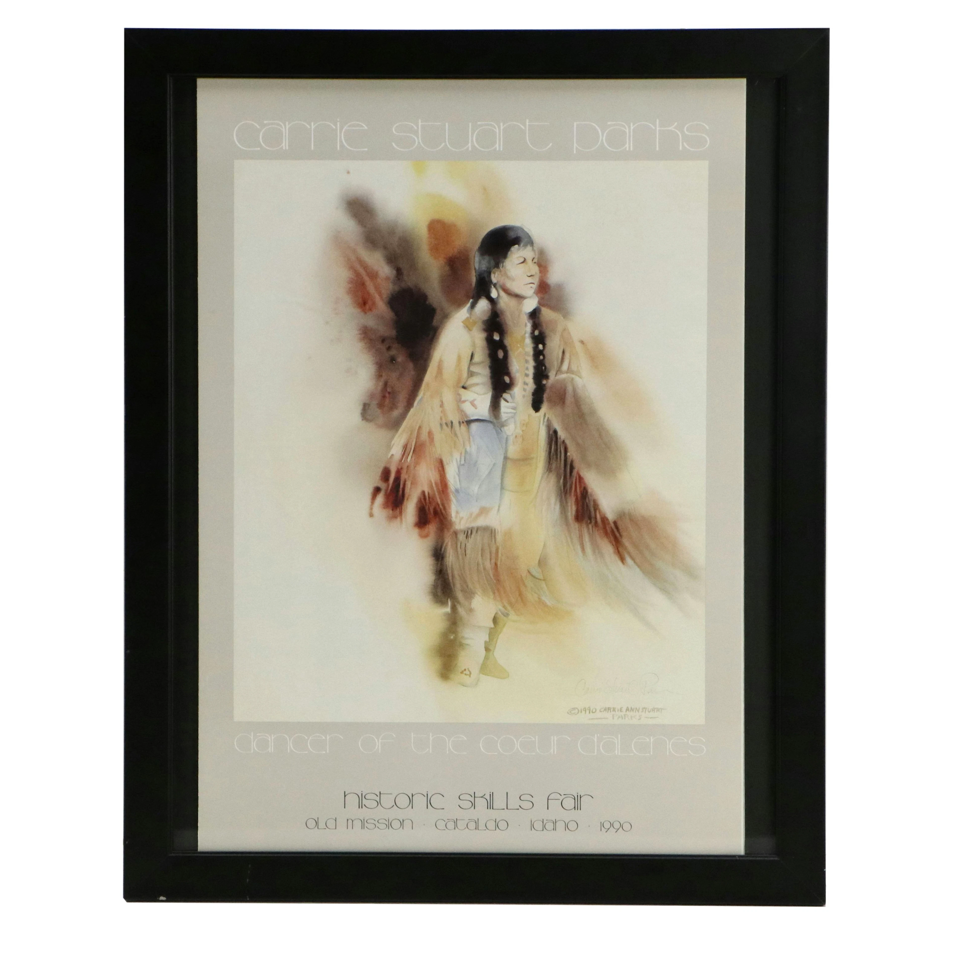 Carrie Stuart Parks Offset Lithograph "Dancer of the Coeur d'Alenes," 1990