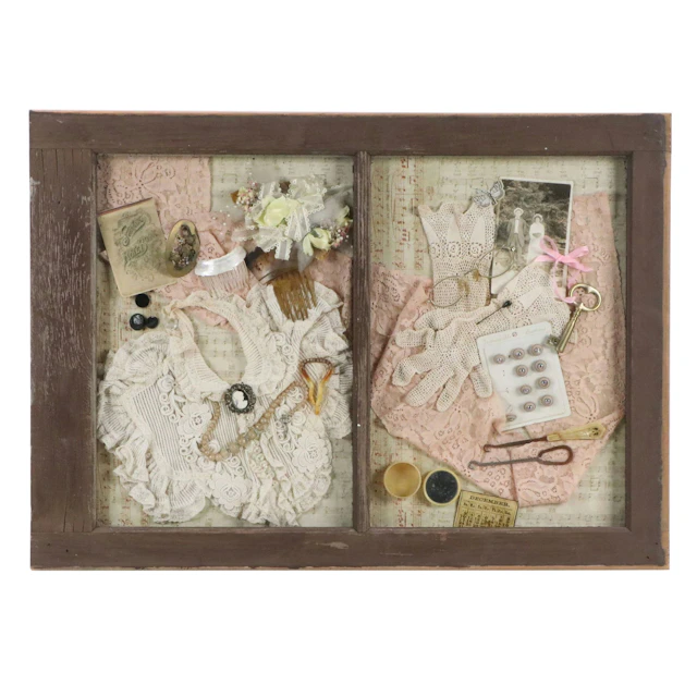 Victorian Style Assemblage with Photograph and More Women's Ephemera