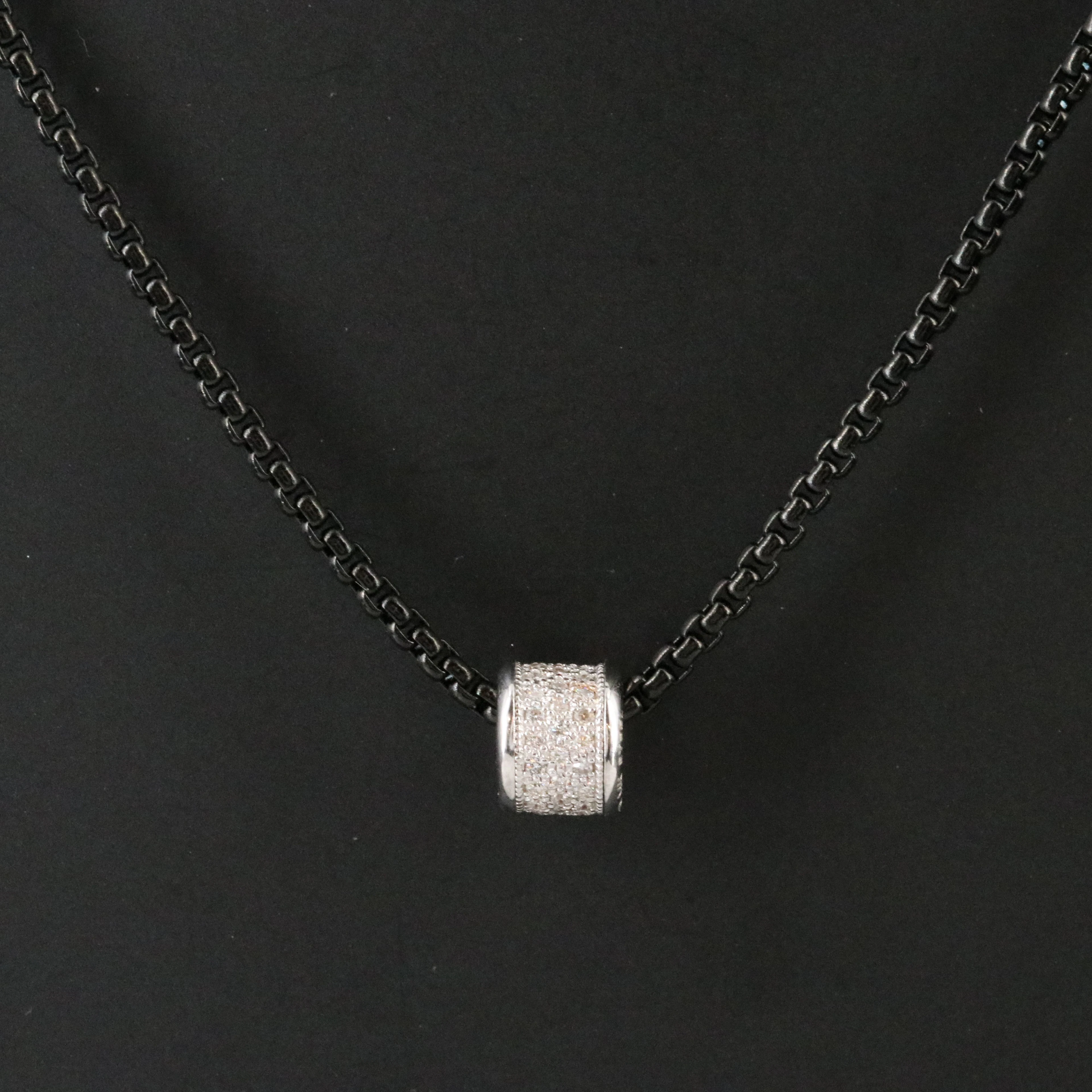 Alor Stainless Steel Necklace with 14K Diamond Accent