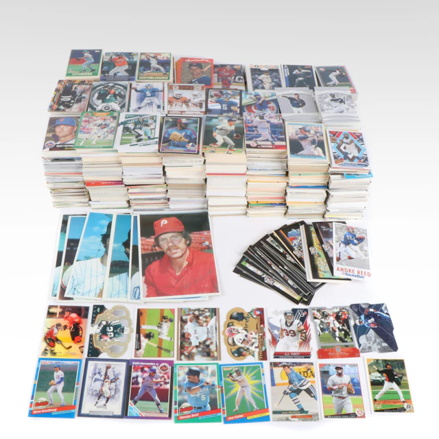Topps Chrome with Other Sports Cards Featuring Andre Reed, George Brett, & More