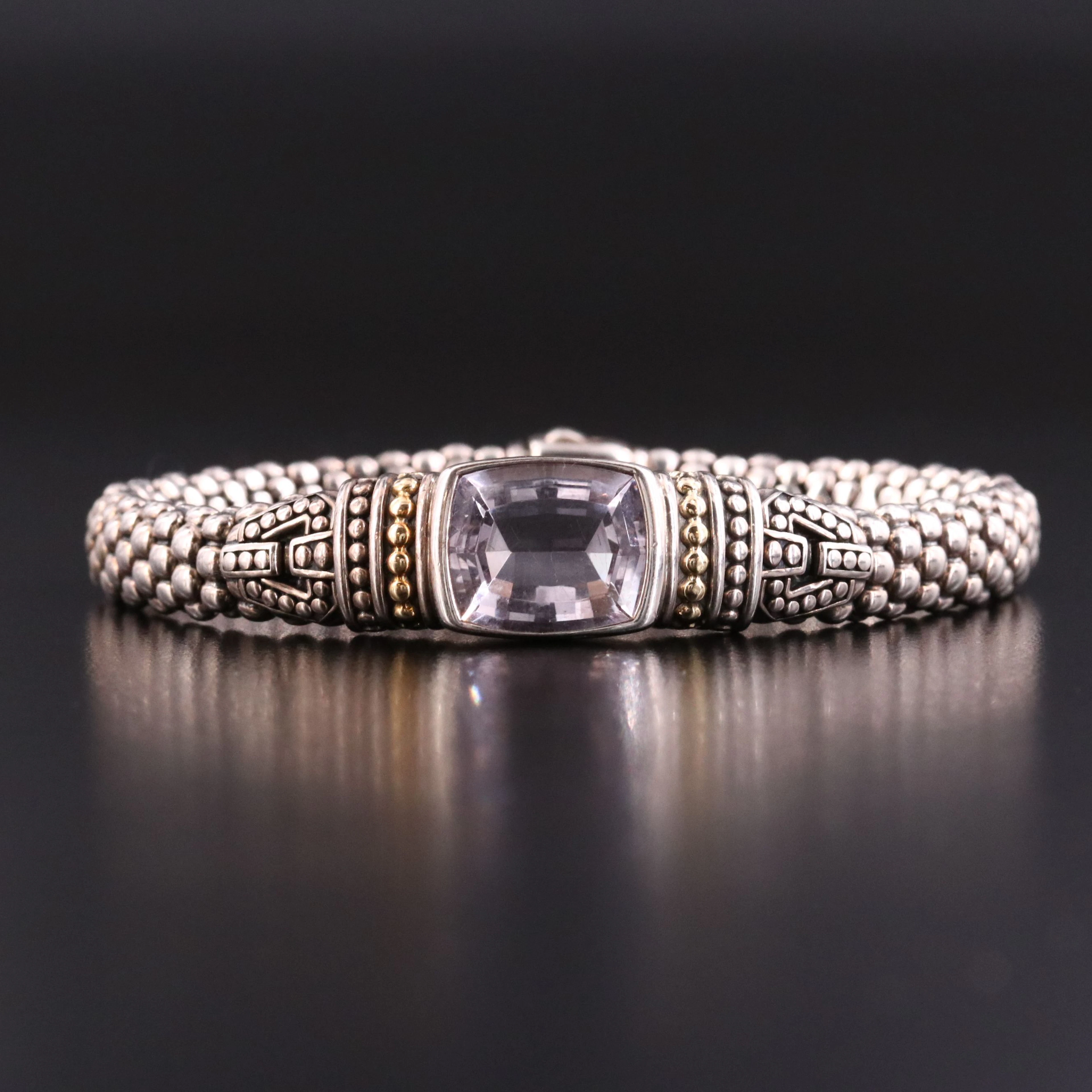 Lagos Rittenhouse Sterling Amethyst Bracelet with 18K Accents