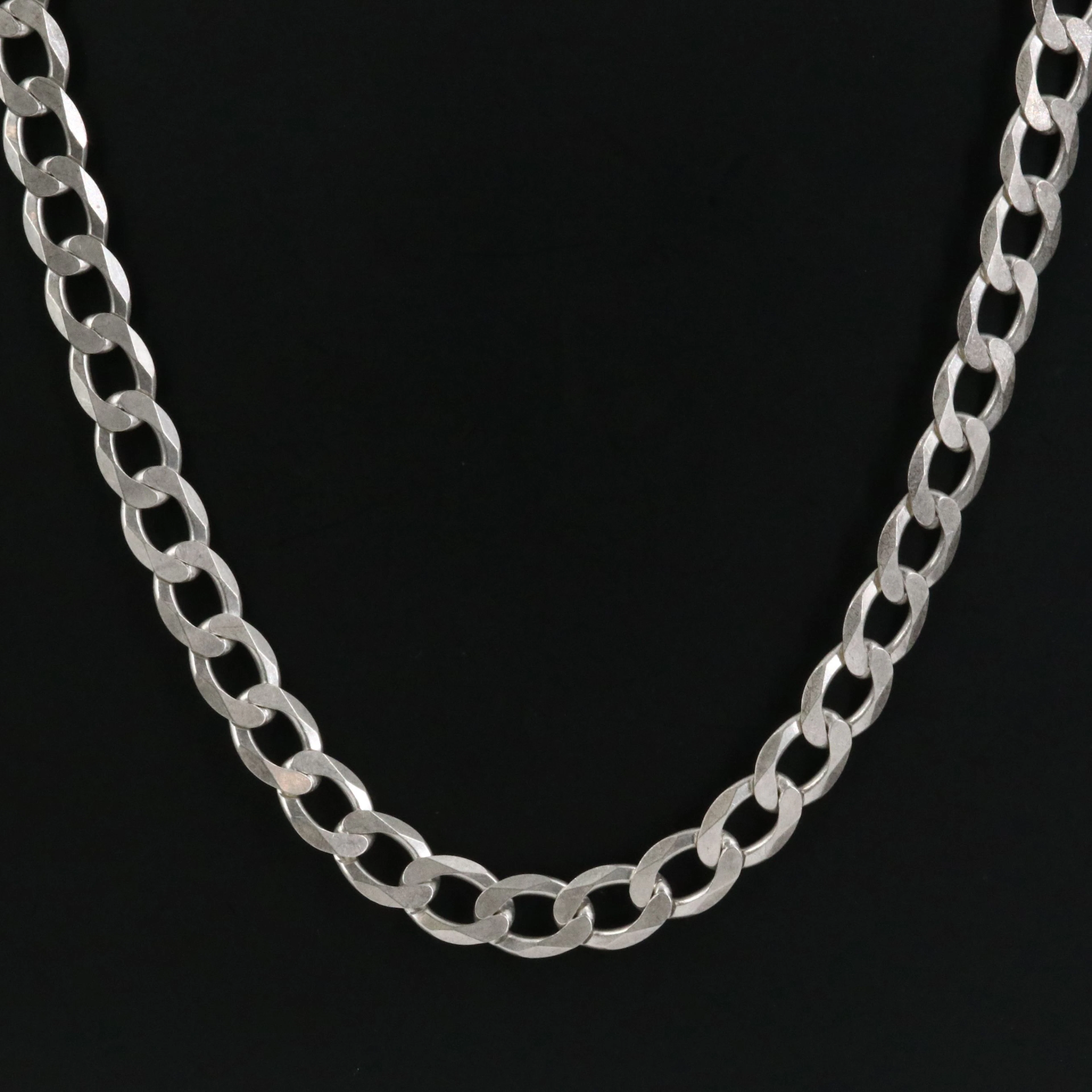 Italian Sterling Curb Chain Necklace