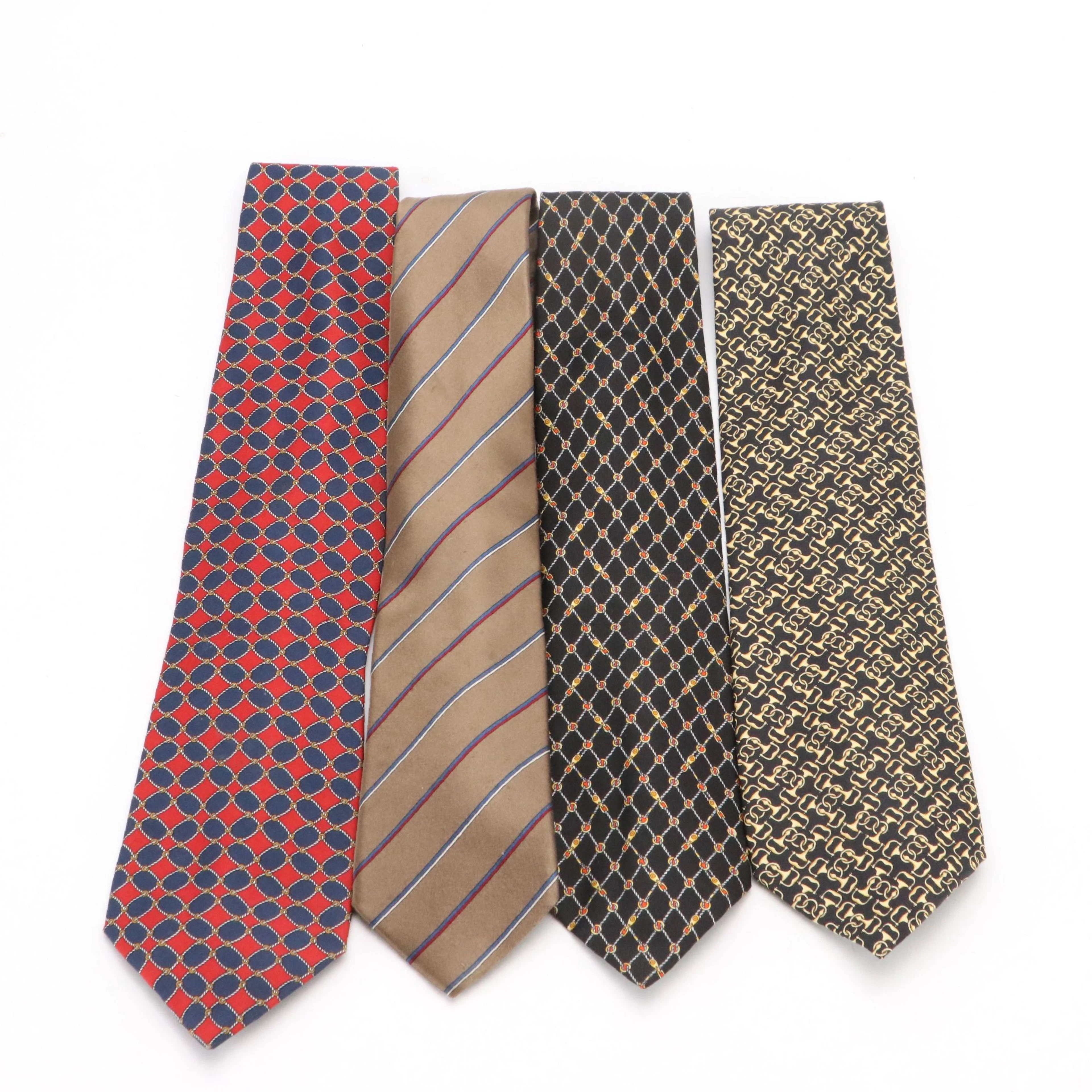 Christian Dior, Paolo Gucci and Pierre Balmain Silk Printed Neckties