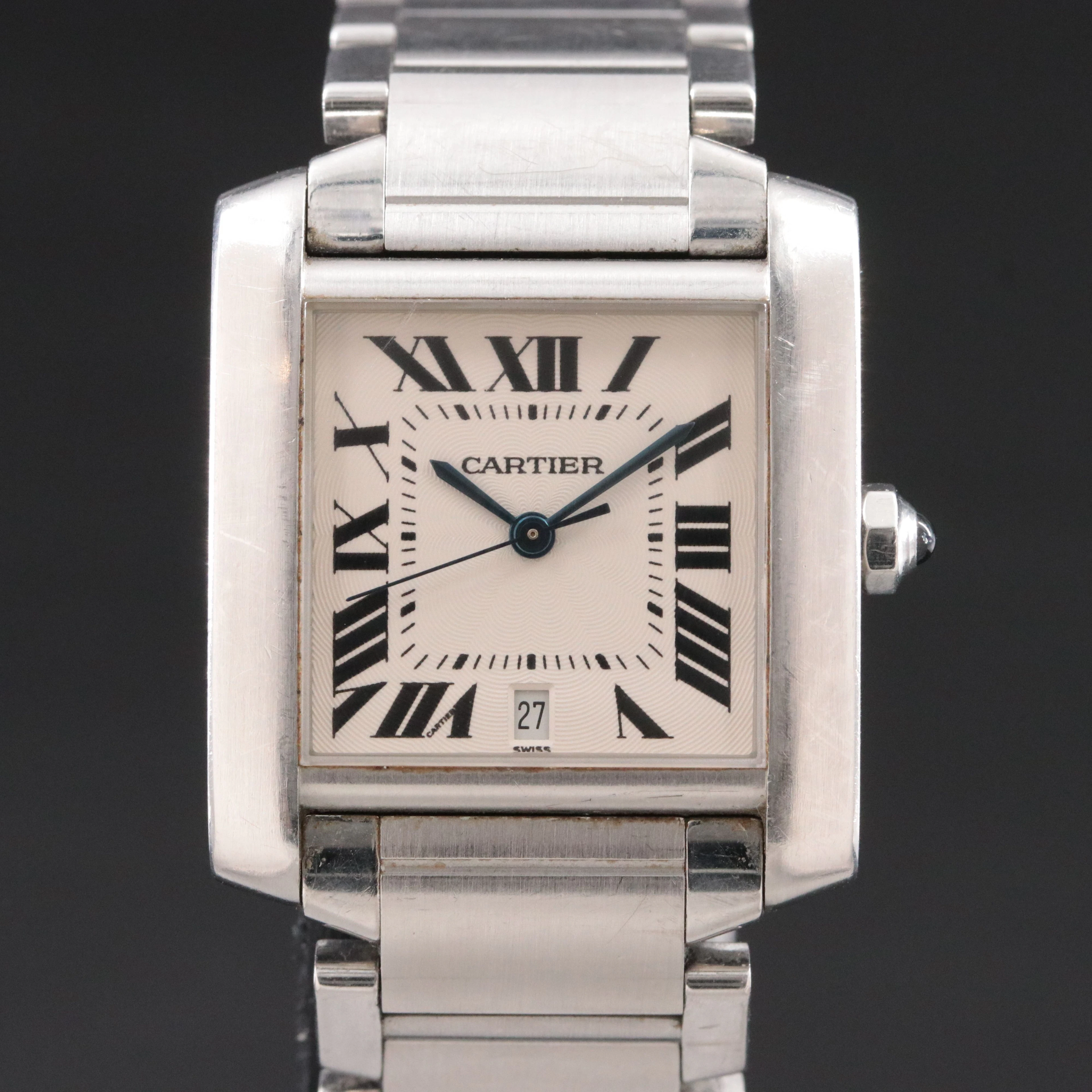 Cartier Tank Francaise Stainless Steel Automatic Date Watch Ref. 2302