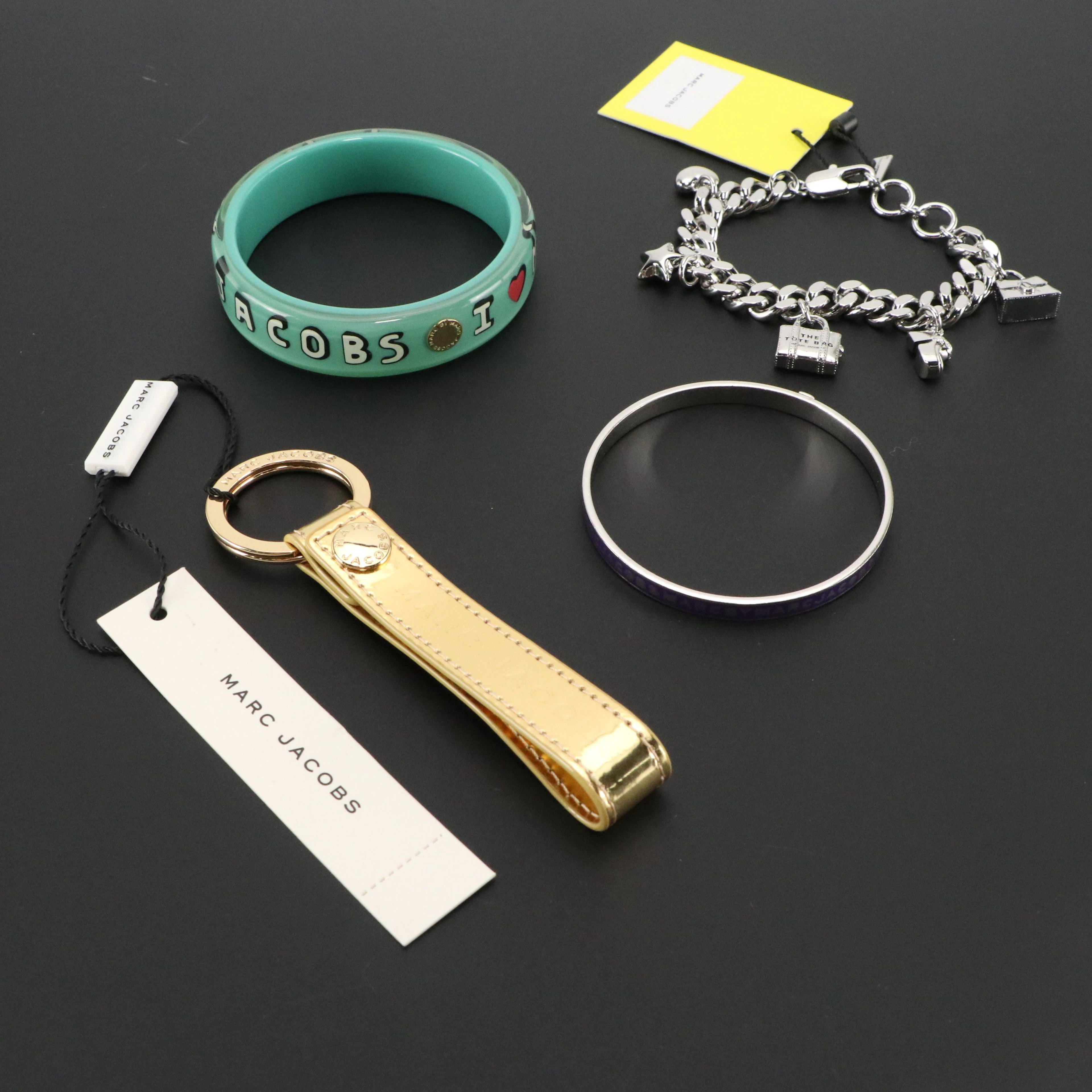 Marc Jacobs Charm and Bangle Bracelets with Key Fob