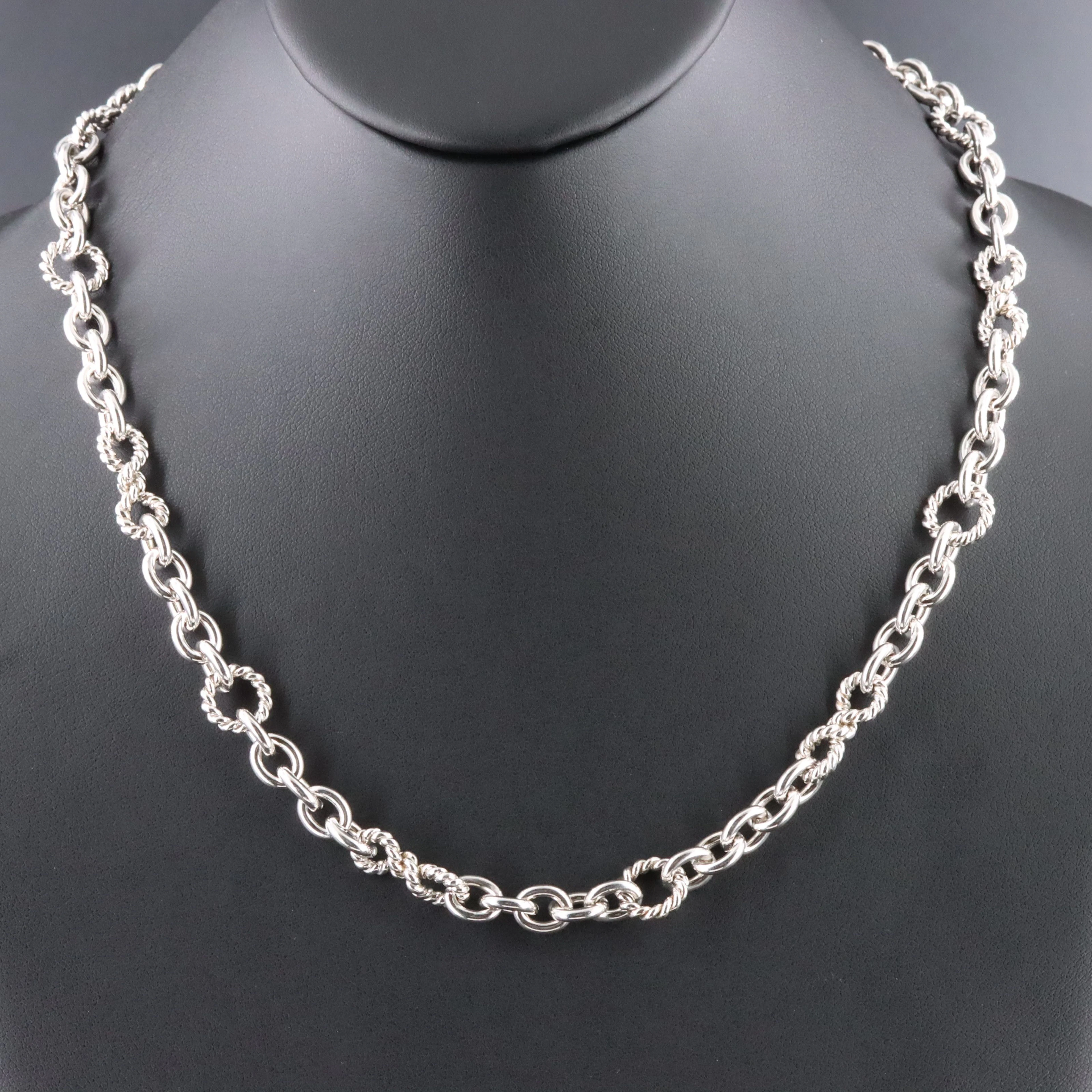 Judith Ripka Sterling Chain Necklace with CZ Accents