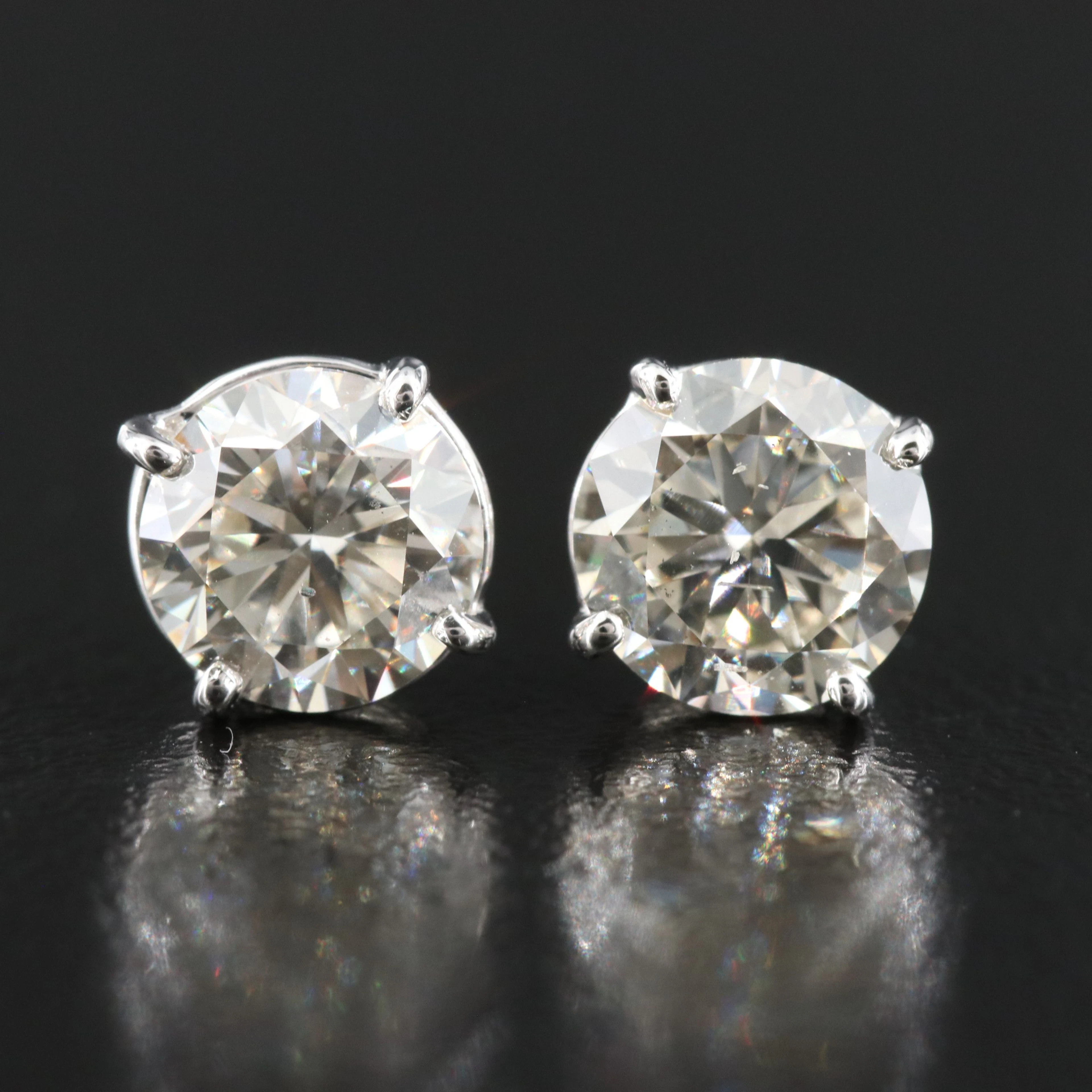 18K 1.70 CTW Lab Grown Diamond Solitaire Earring