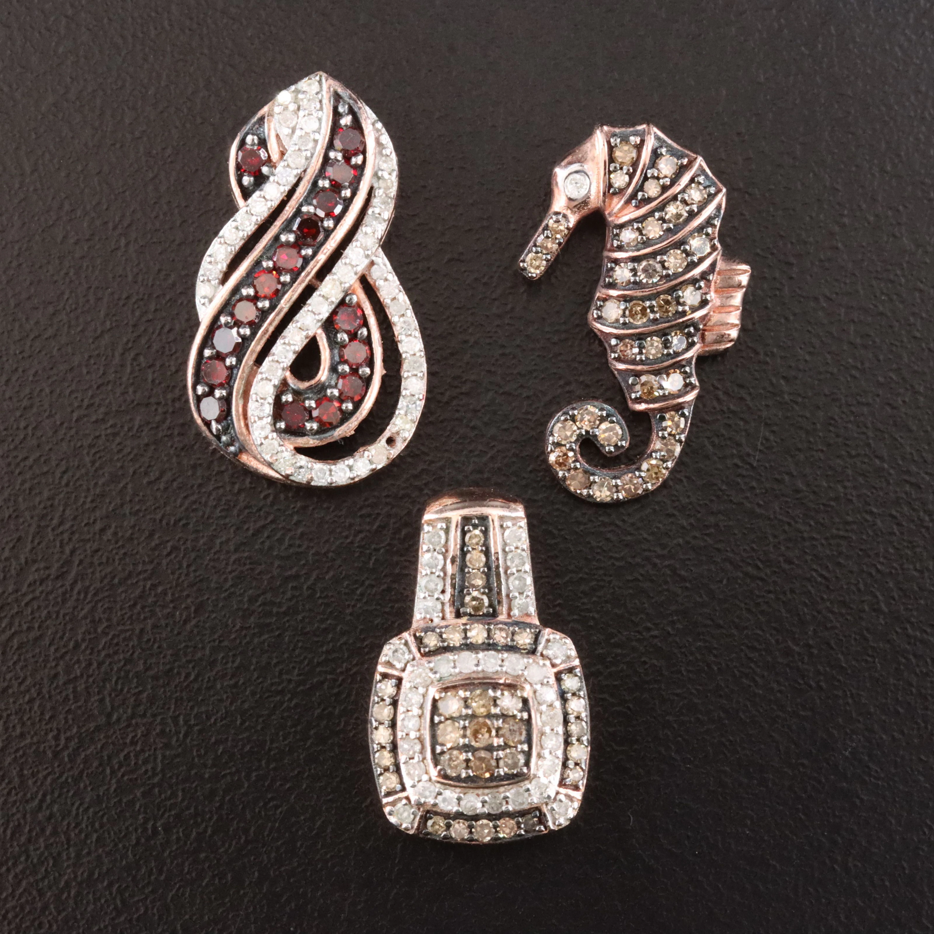 Sterling Diamond Pendants