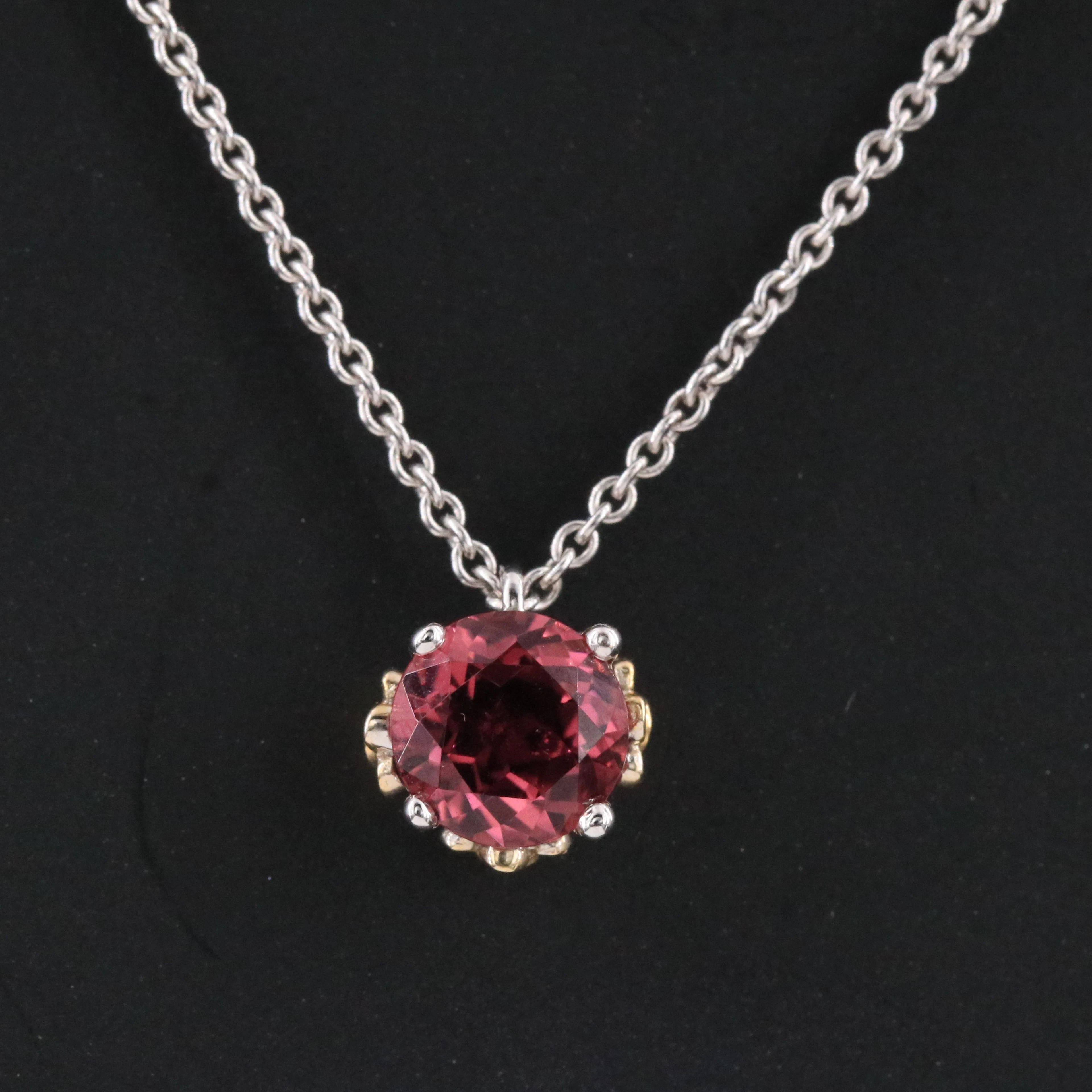 Theo Fennell 18K Tourmaline and Diamond Bud Collection Pendant Necklace