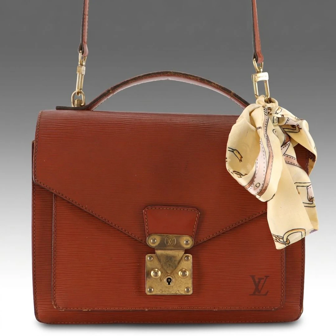 Louis Vuitton Monceau Two-Way Bag in Brown Epi Leather