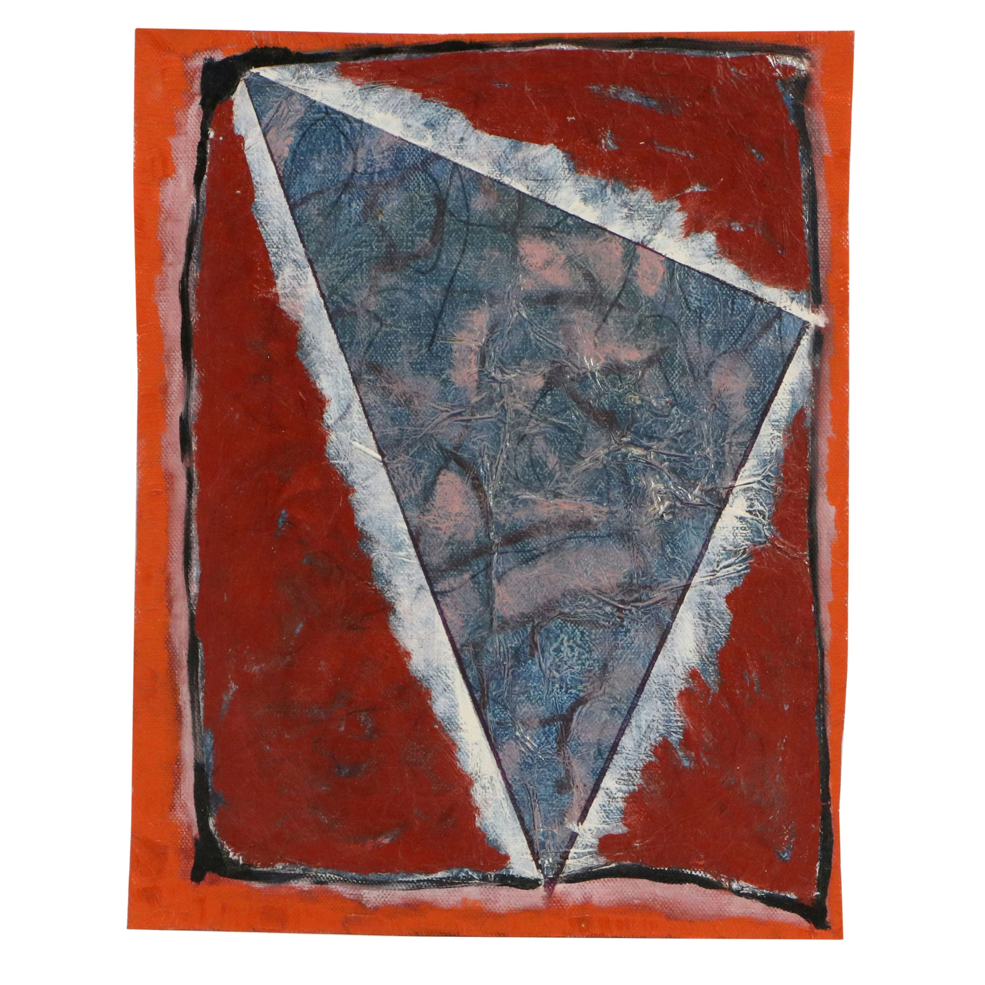 Ricardo Morin Abstract Mixed Media Painting "Triangulation 41," 2008