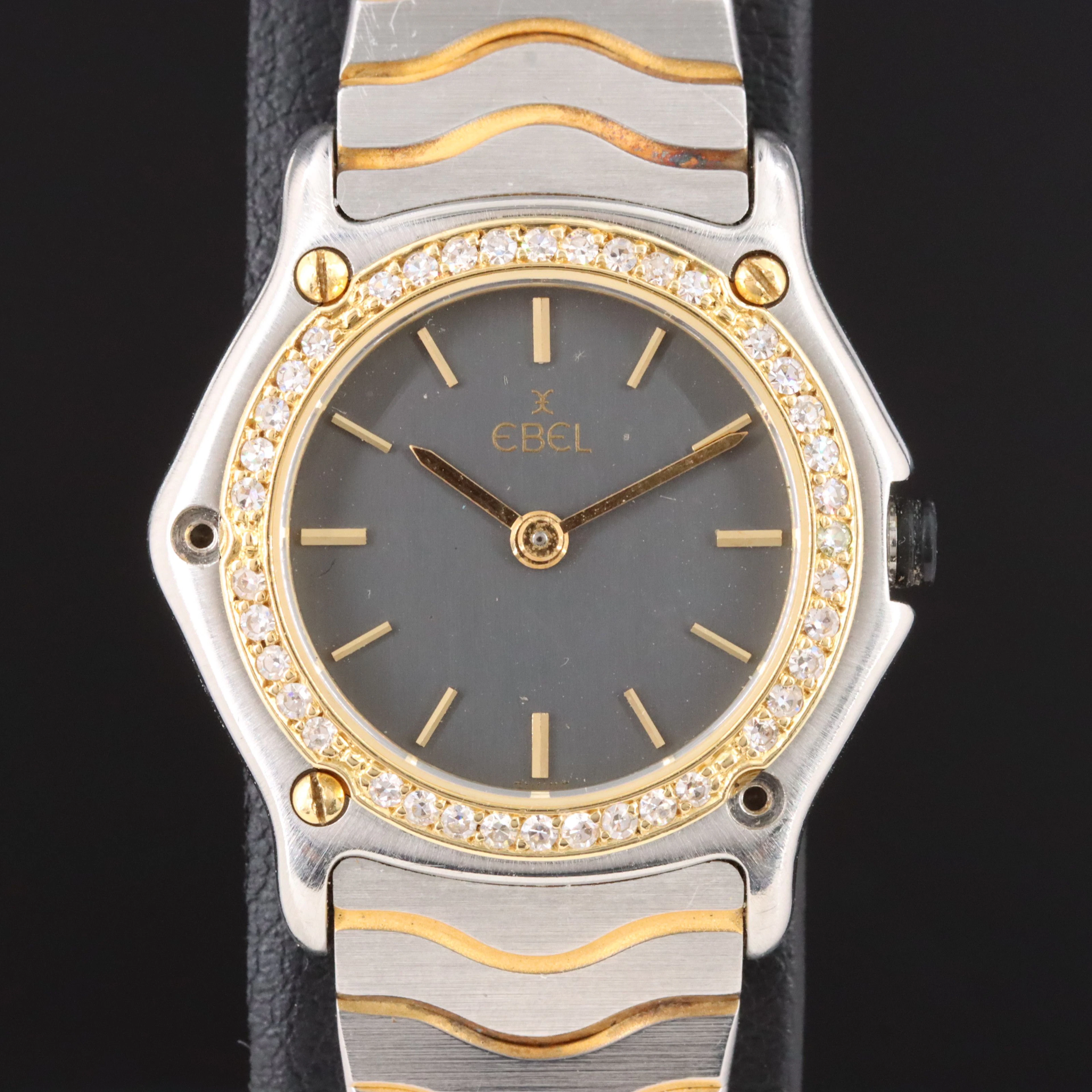 18K & Steel Ebel Classic Wave Diamond Quartz Watch
