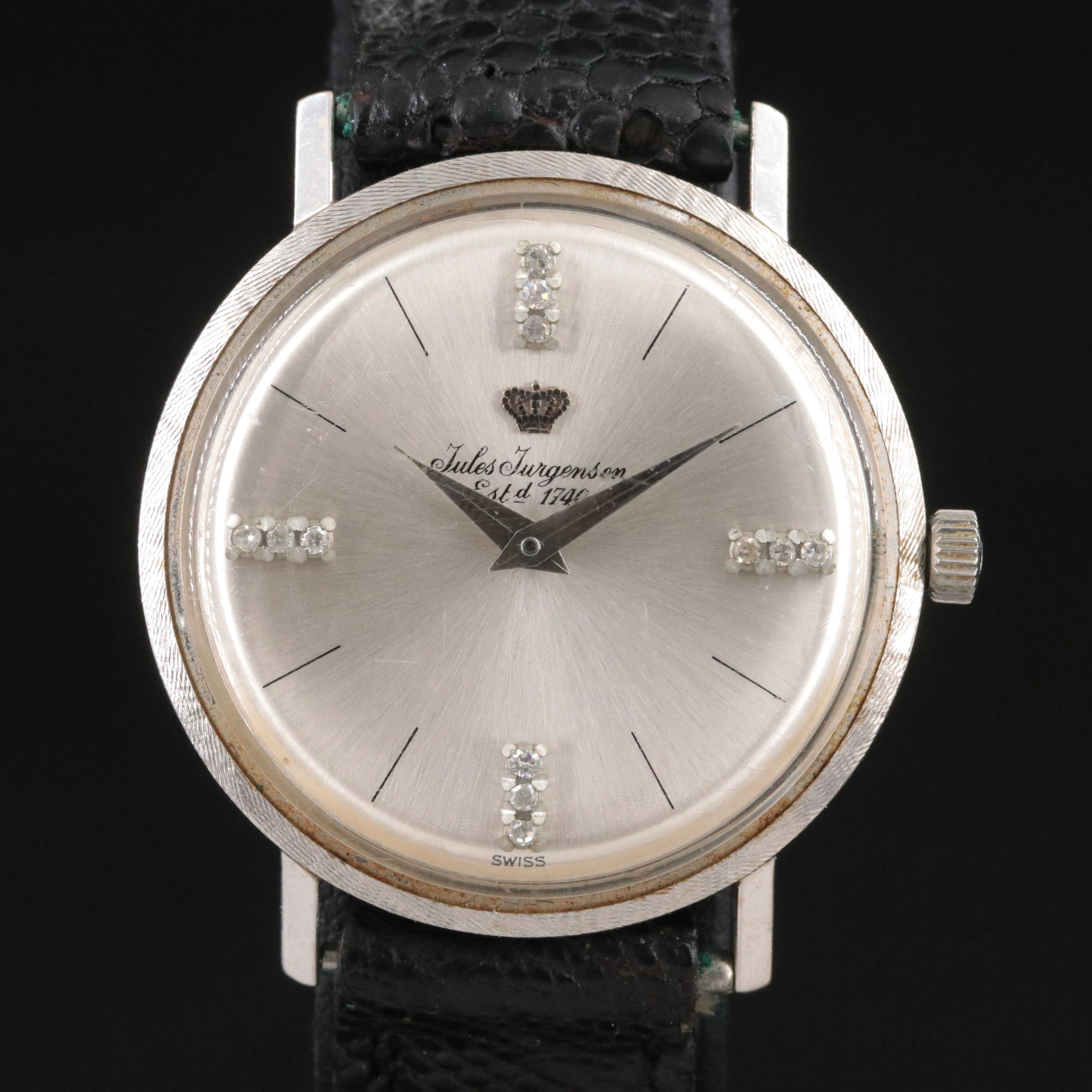 14K Jules Jurgensen Diamond Vintage Watch
