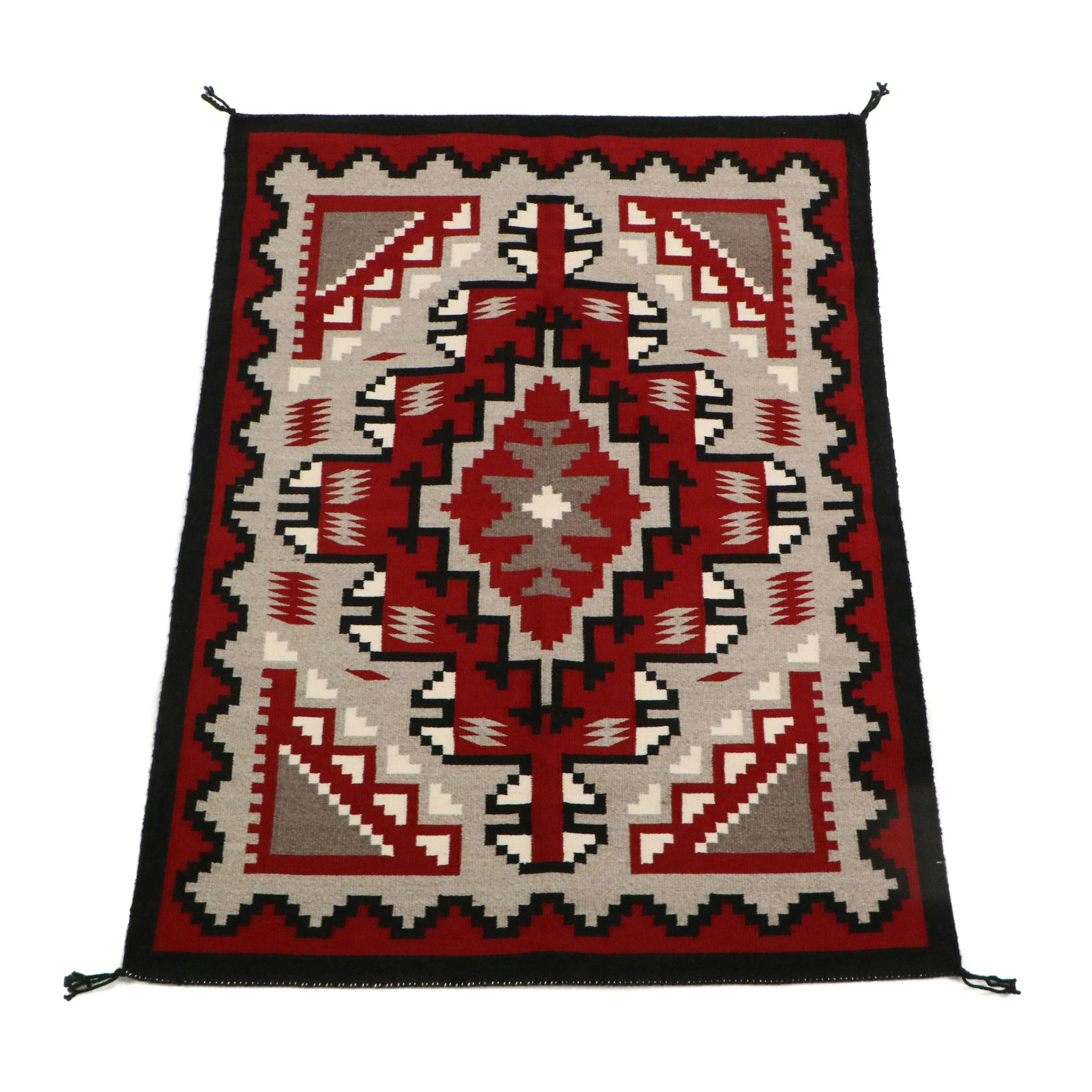 2'9" x 4'1 Handwoven Navajo Ganado Style Accent Rug