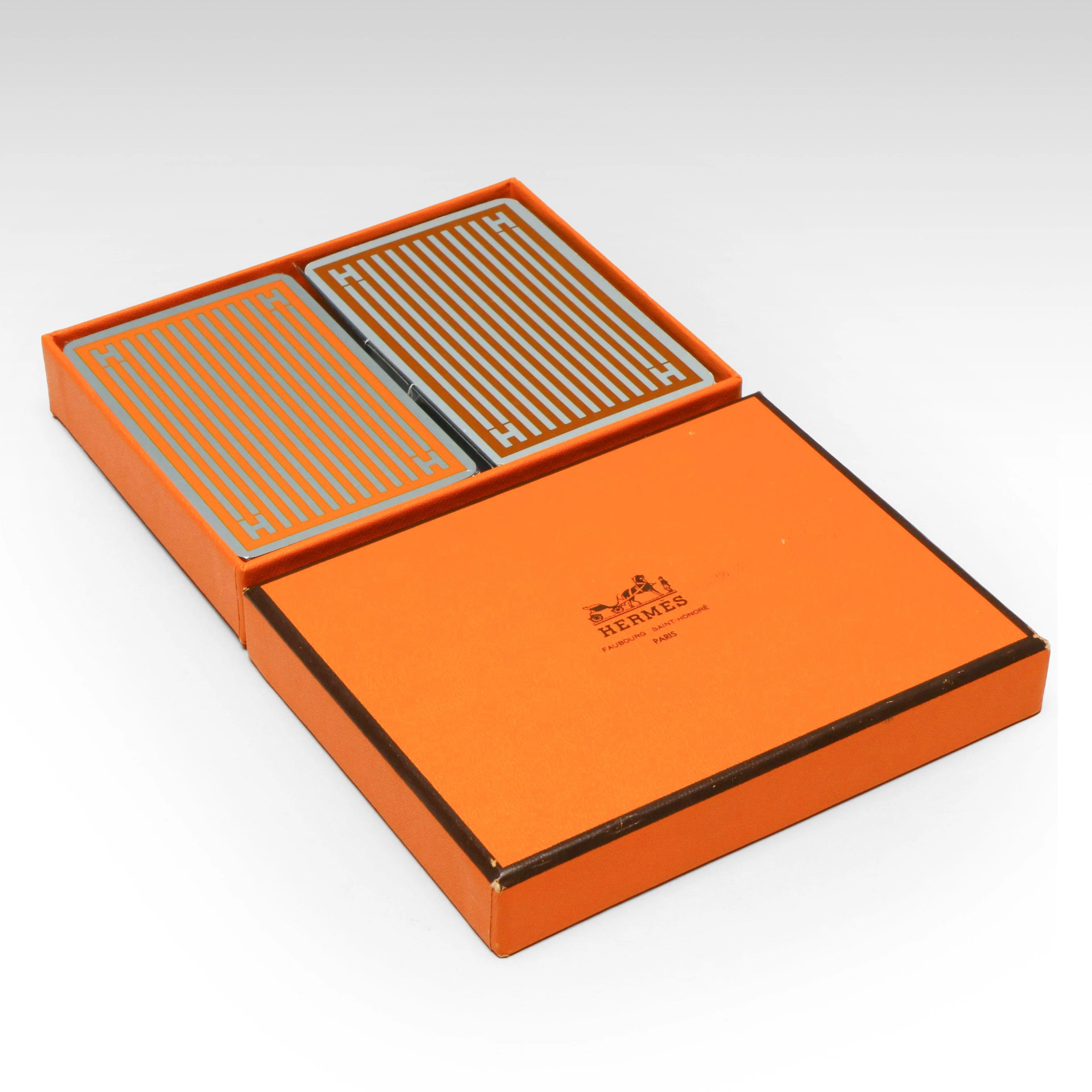 Hermès Double Deck Playing Card Set with Box