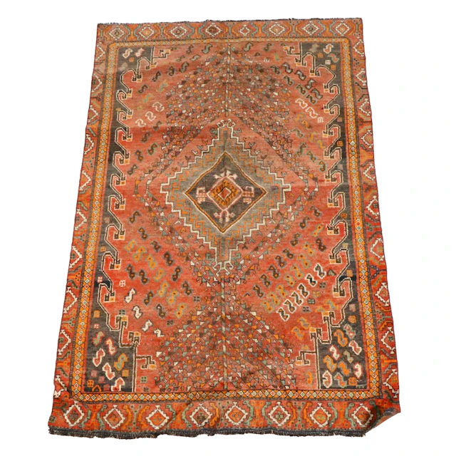 4'1 x 7'8 Hand-Knotted Persian Qashqai Area Rug