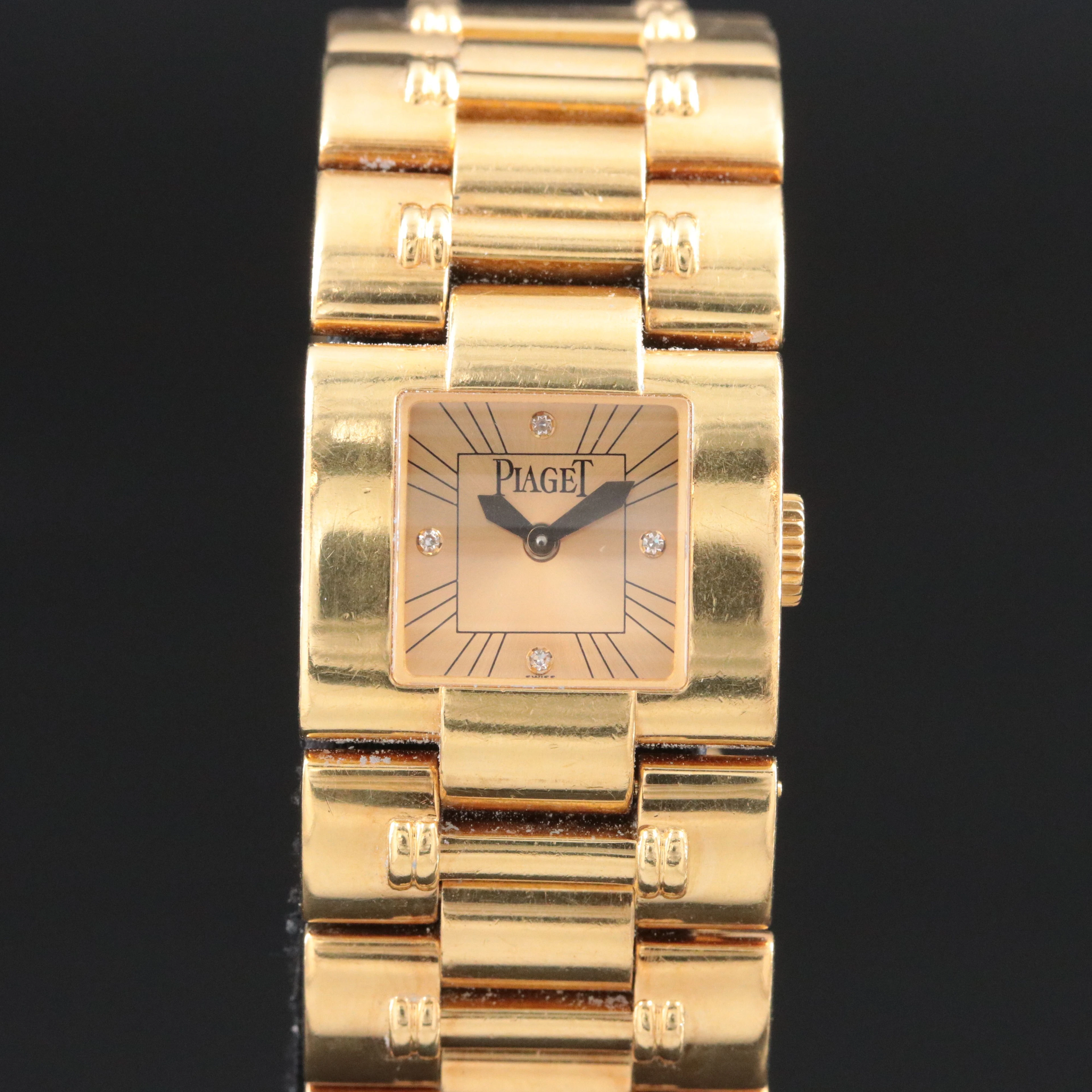 18K Piaget Dancer Diamond Dial Watch Model 50010 K83