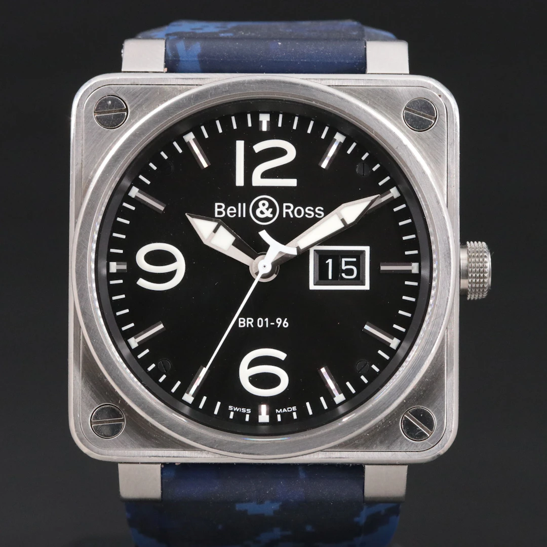 Bell & Ross Aviation BR01-96 Grande Date Steel 46MM Automatic Watch
