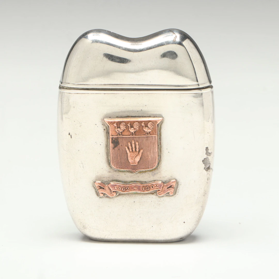 American Sterling Silver with Copper Shield Accent Match Safe, Vintage