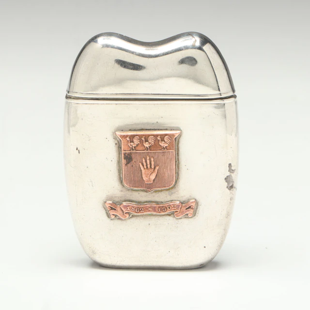 American Sterling Silver with Copper Shield Accent Match Safe, Vintage