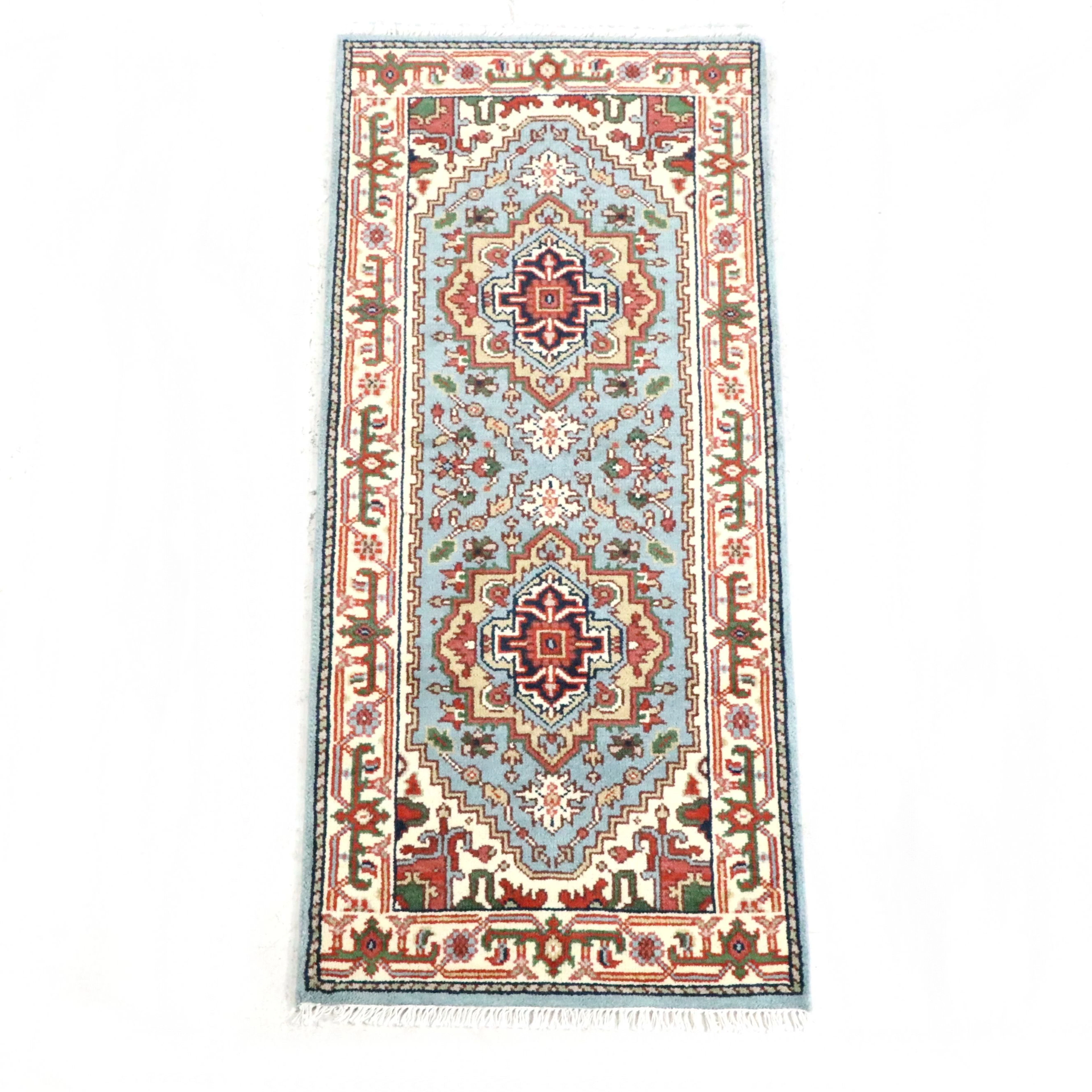 2'7 x 6'3 Hand-Knotted Pakistani Kazak Style Area Rug