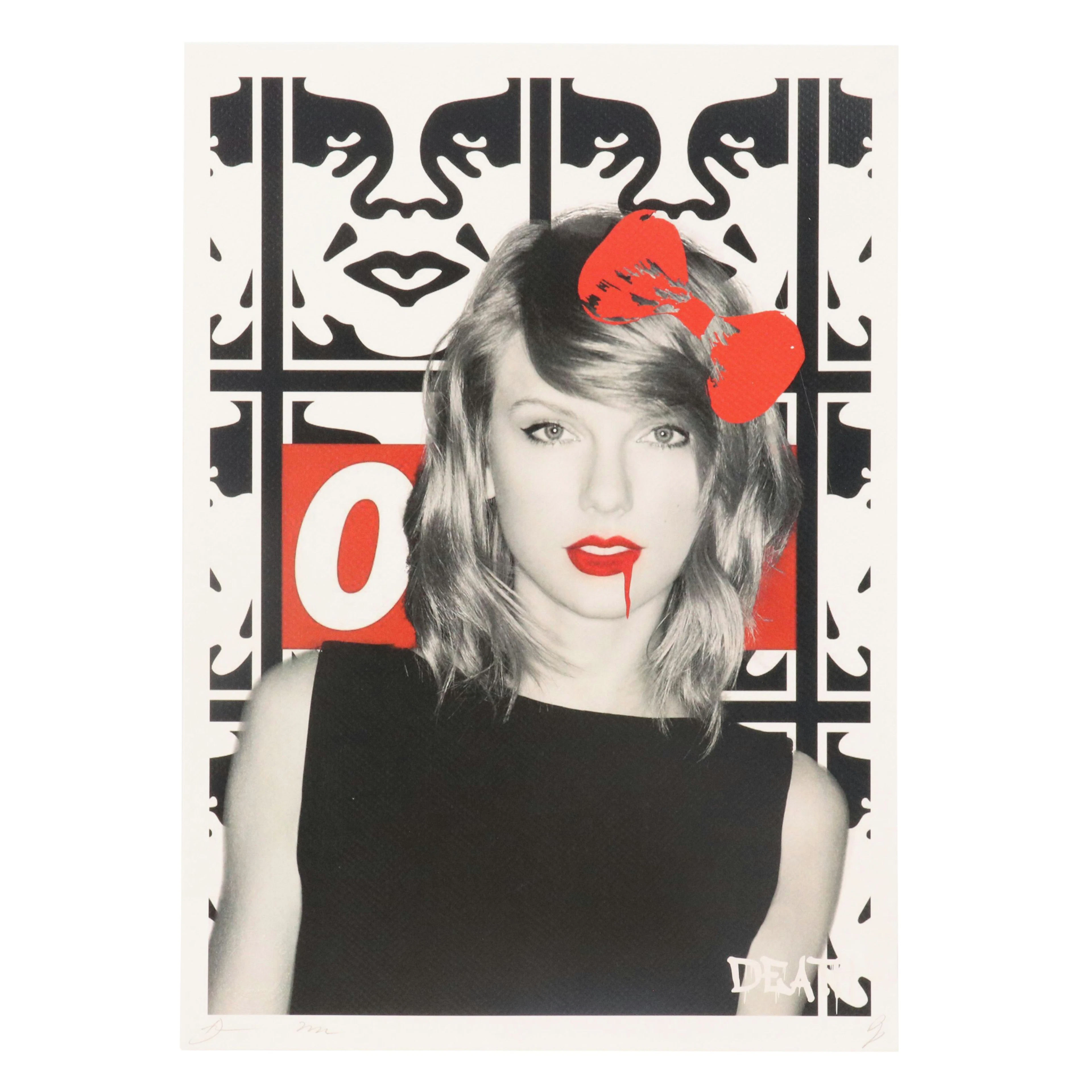 Death NYC Pop Art Graphic Print Homage to Taylor Swift x Obey, 2022