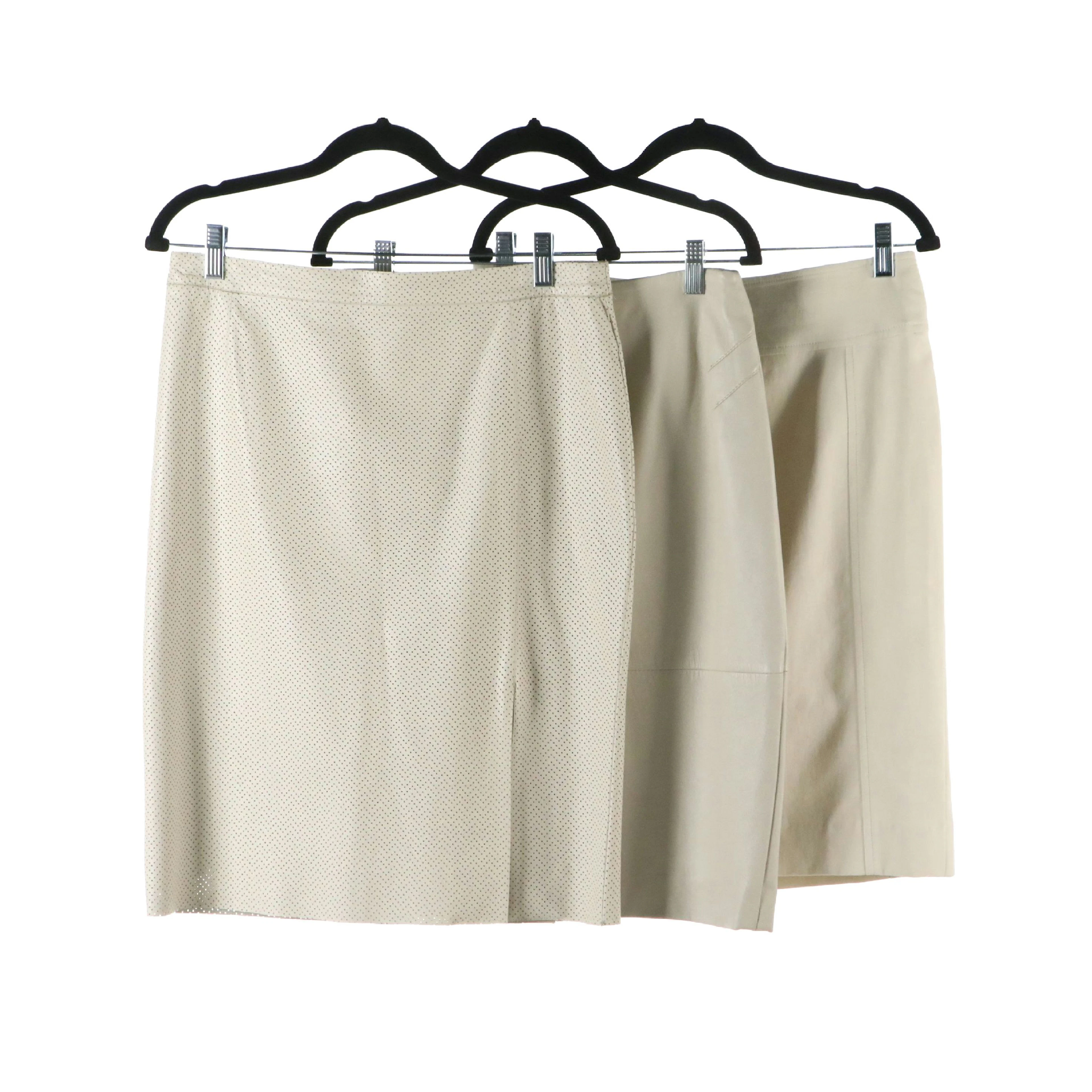 Armani Collezioni Perforated Leather, Liz Claiborne Leather & Premise Skirts