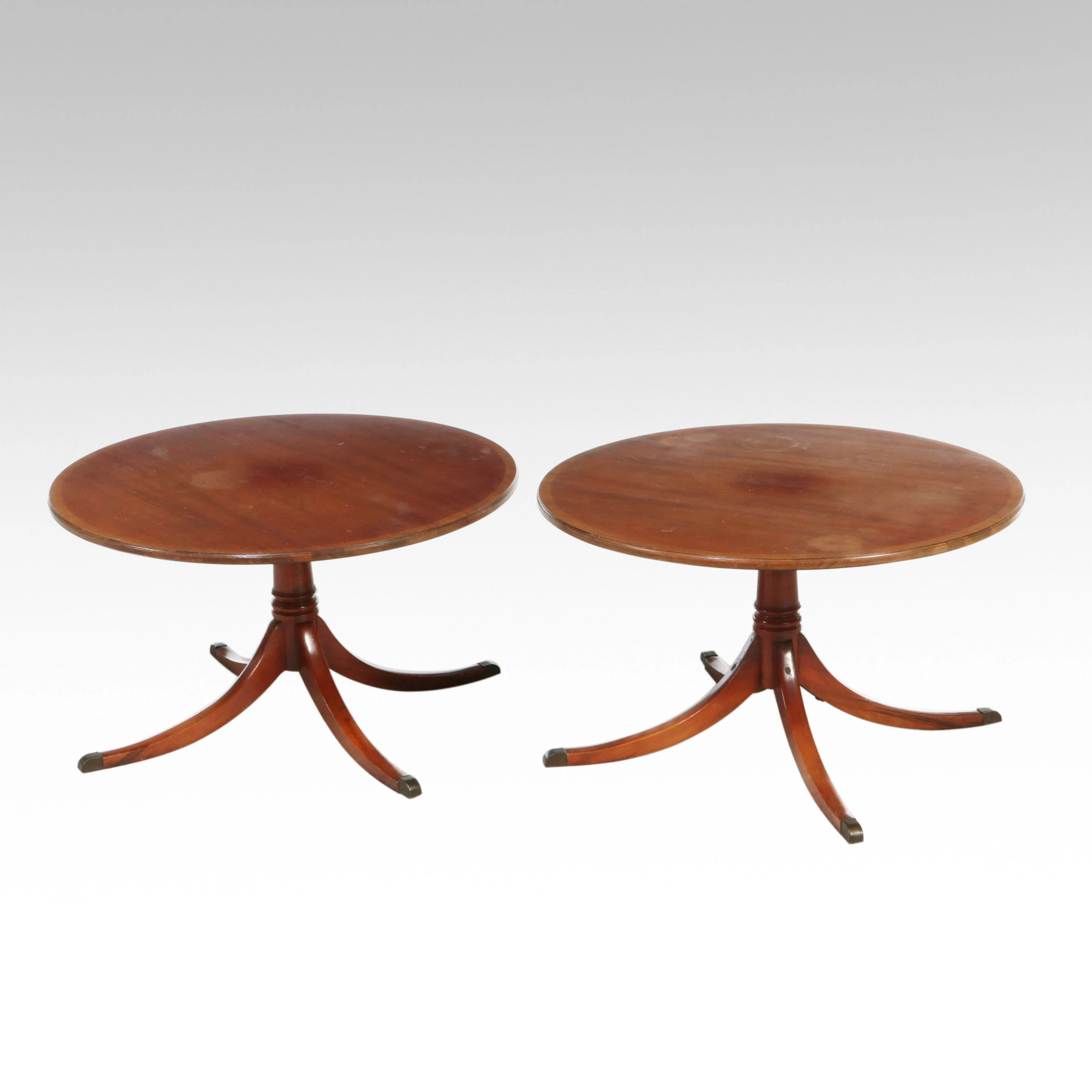 Pair of Mid Century Duncan Phyfe Style Mahogany Side Tables