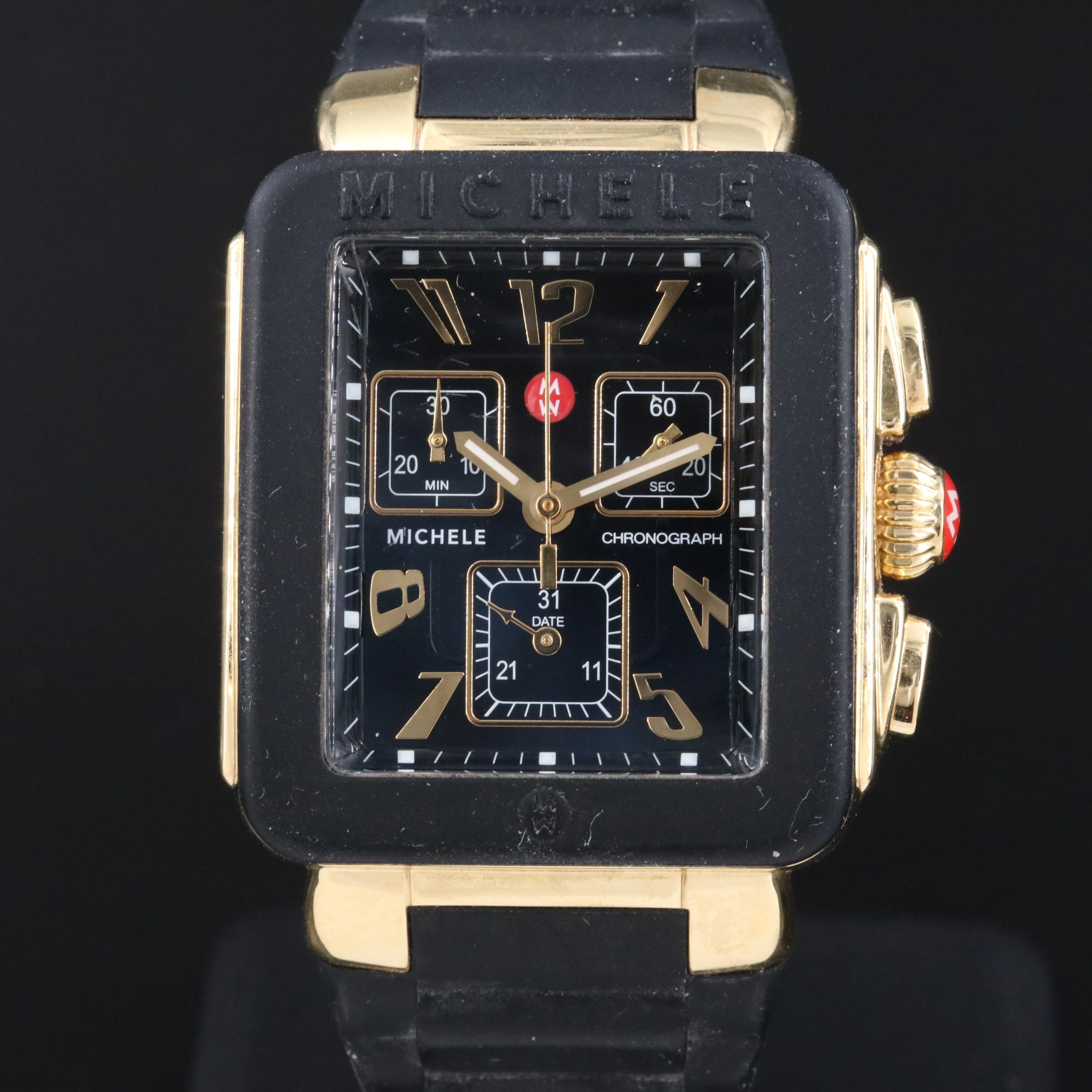 Michele Park Jelly Bean Swiss Quartz Chronograph Watch
