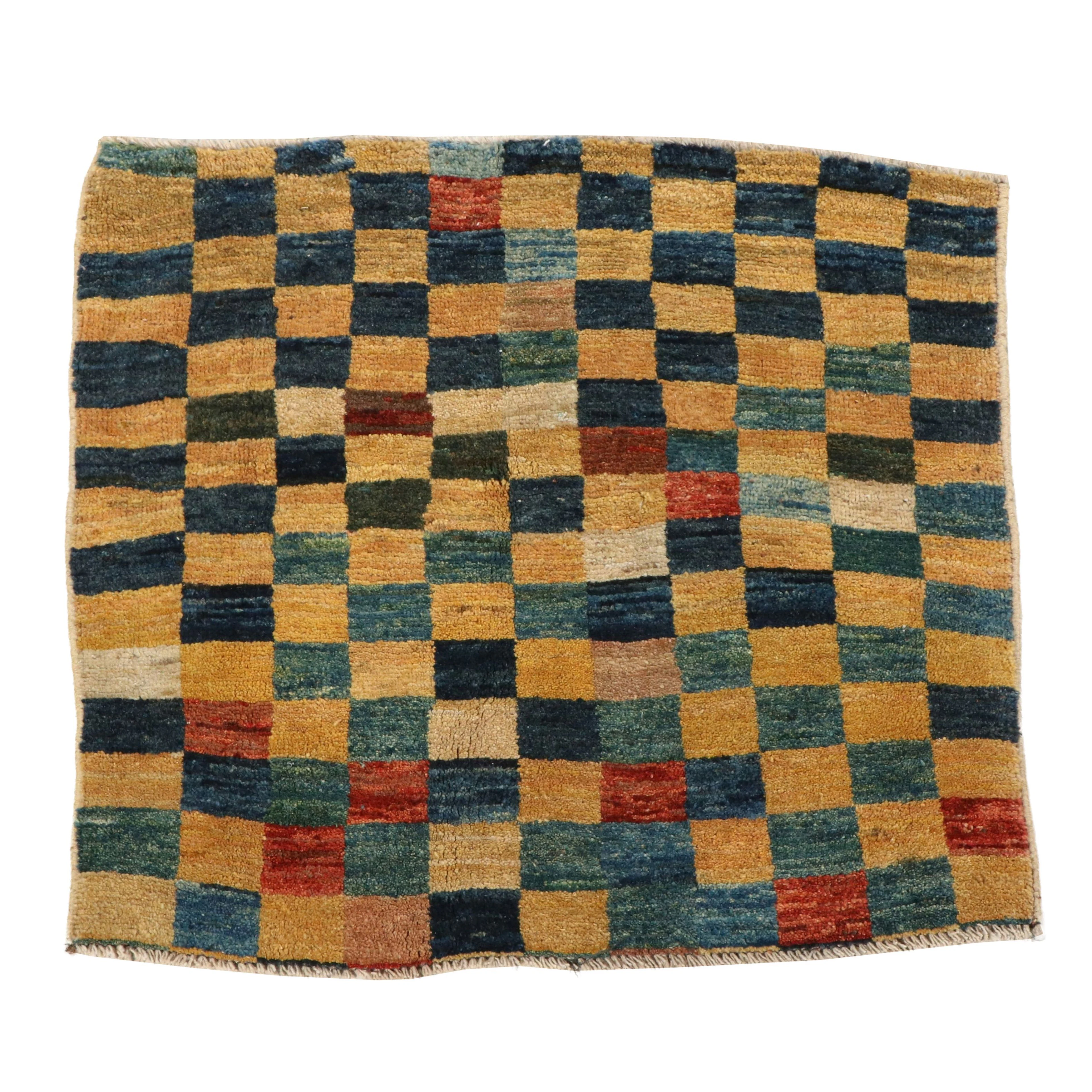 3'2 x 3'2 Hand-Knotted Persian Gabbeh Accent Rug